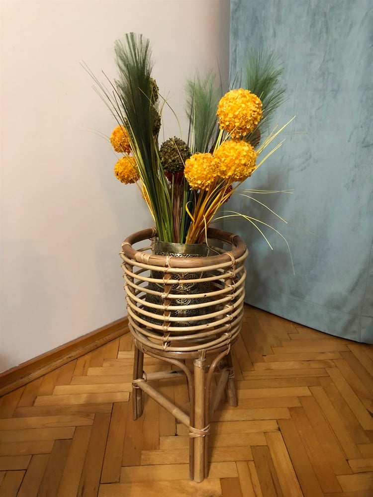 Lagos El Yapımı Rattan Çiçeklik