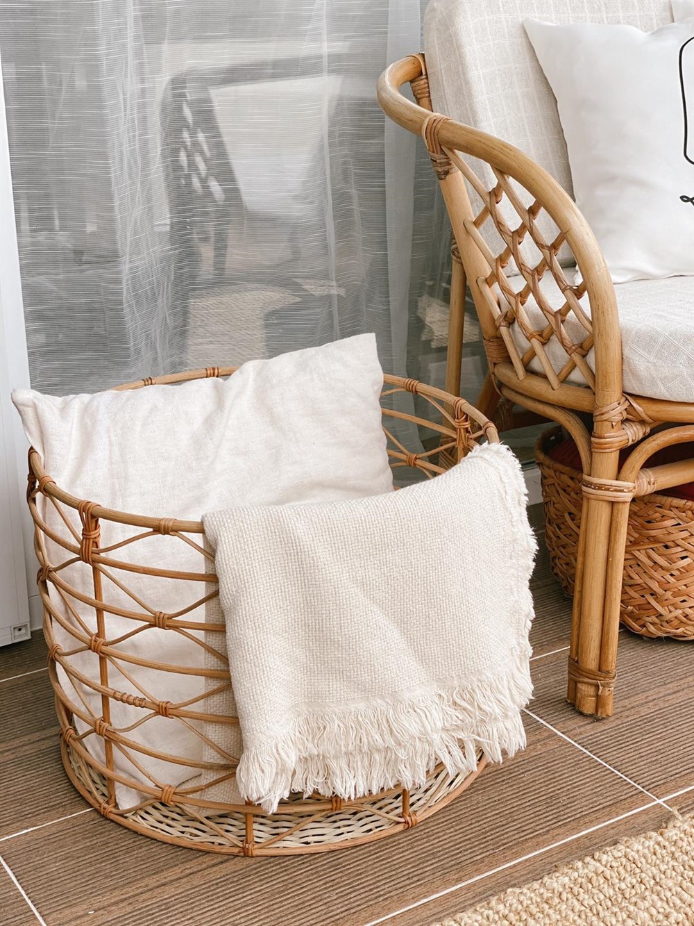 Luna Rattan Sehpa & Sepet