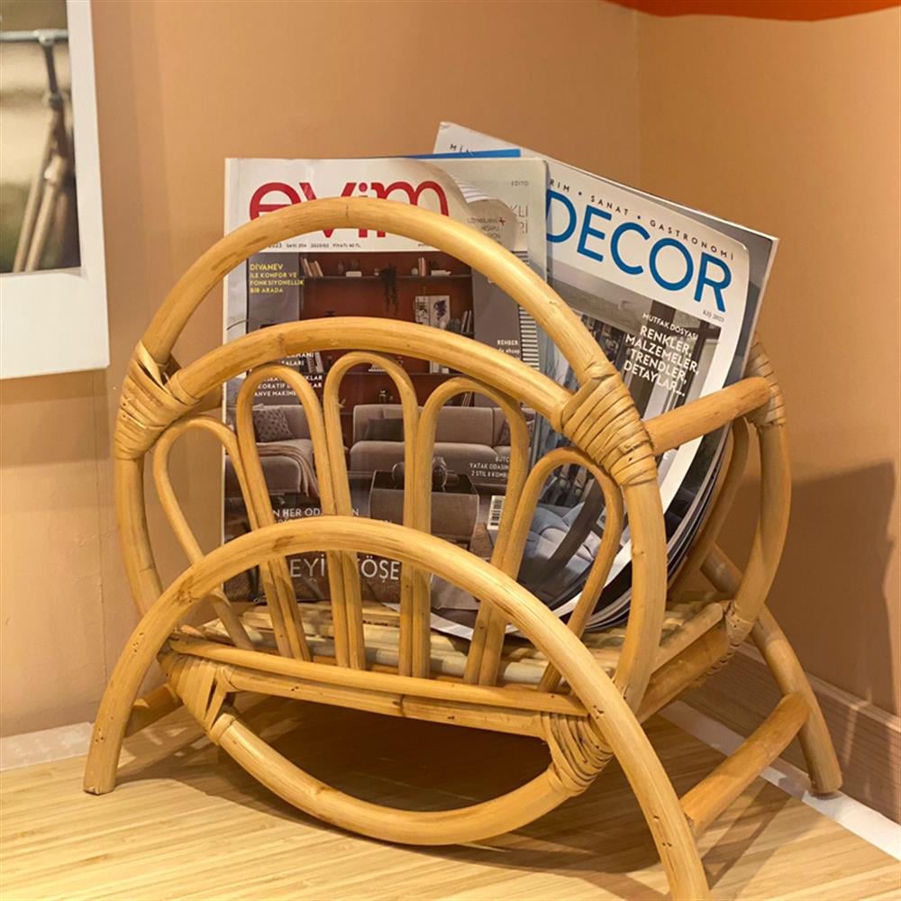 Sakura El Yapımı Rattan Gazetelik & Dergilik 