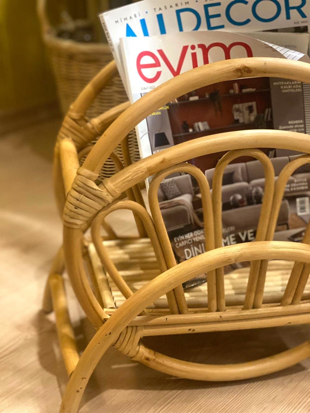 Sakura El Yapımı Rattan Gazetelik & Dergilik 