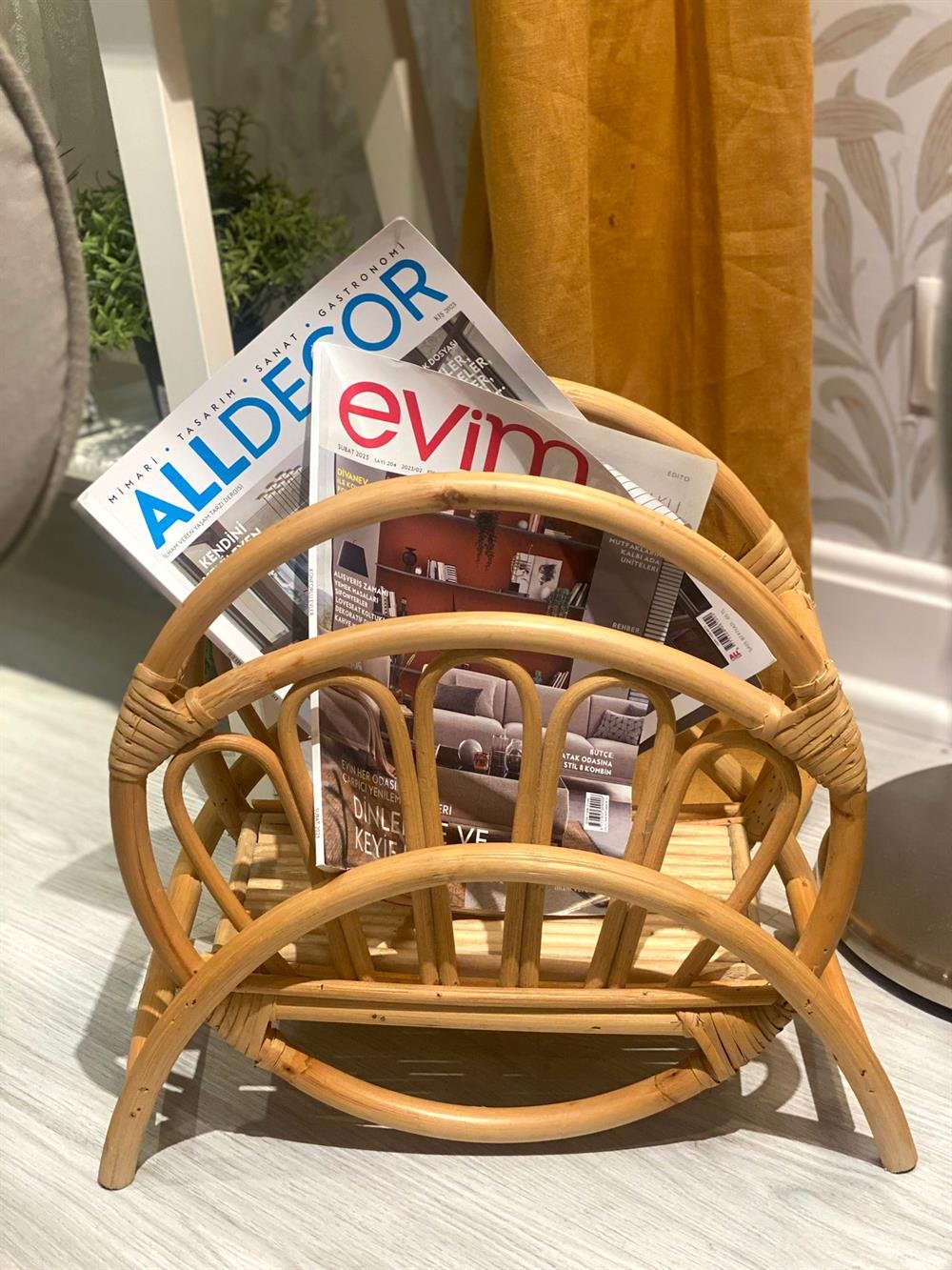 Sakura El Yapımı Rattan Gazetelik & Dergilik 