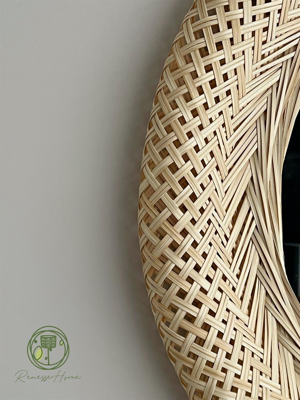 Setra El Yapımı Bambu Duvar Aynası