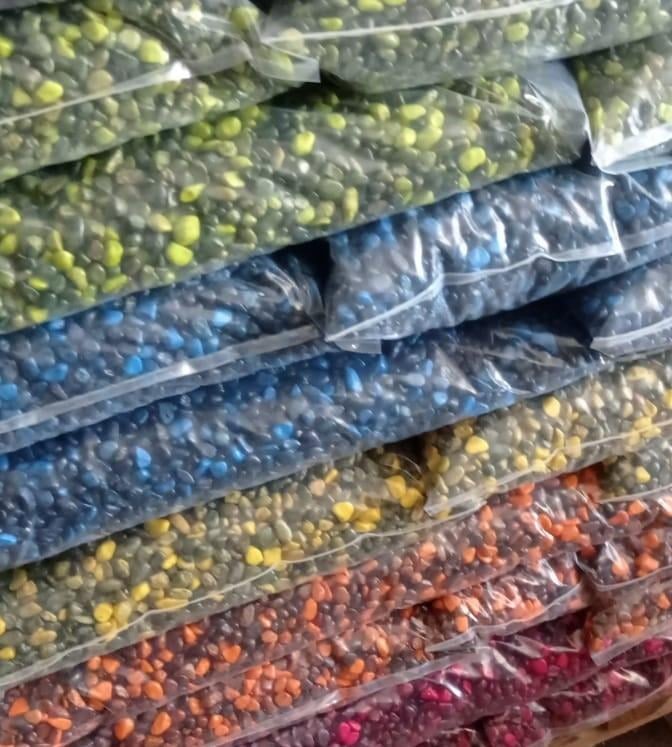 Tek Renkli Mix Akvaryum Çakılı 10 kg