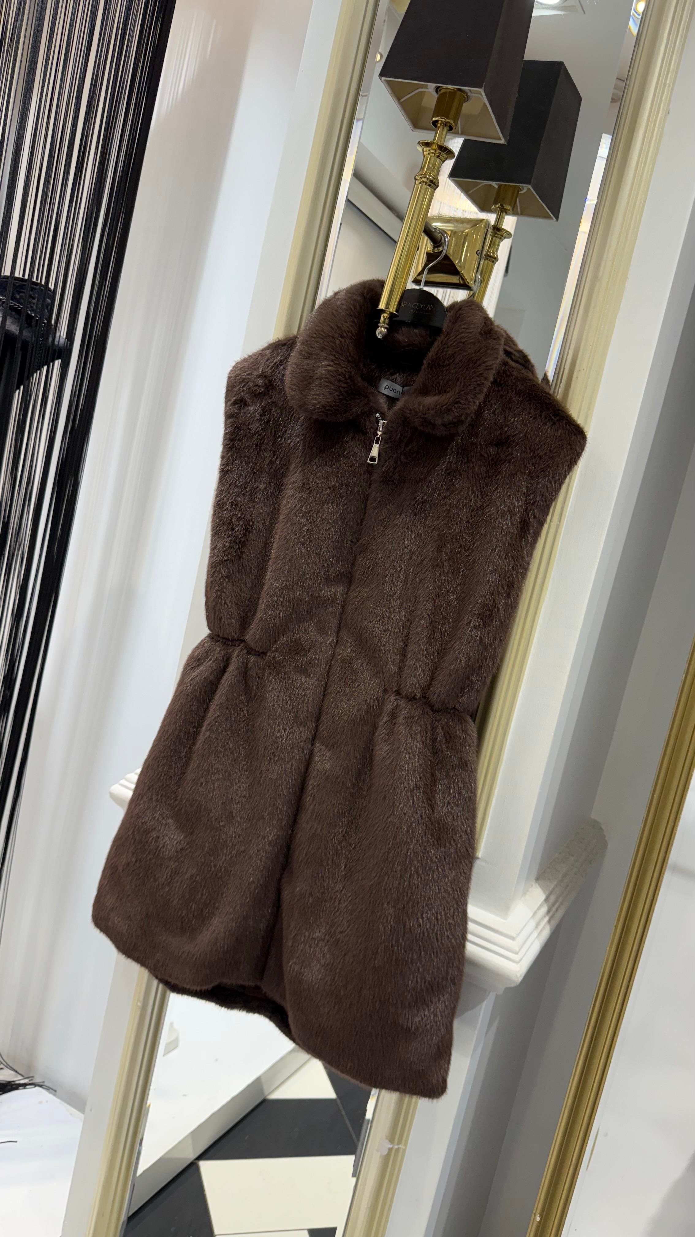 Bel Lastikli Peluş Yelek