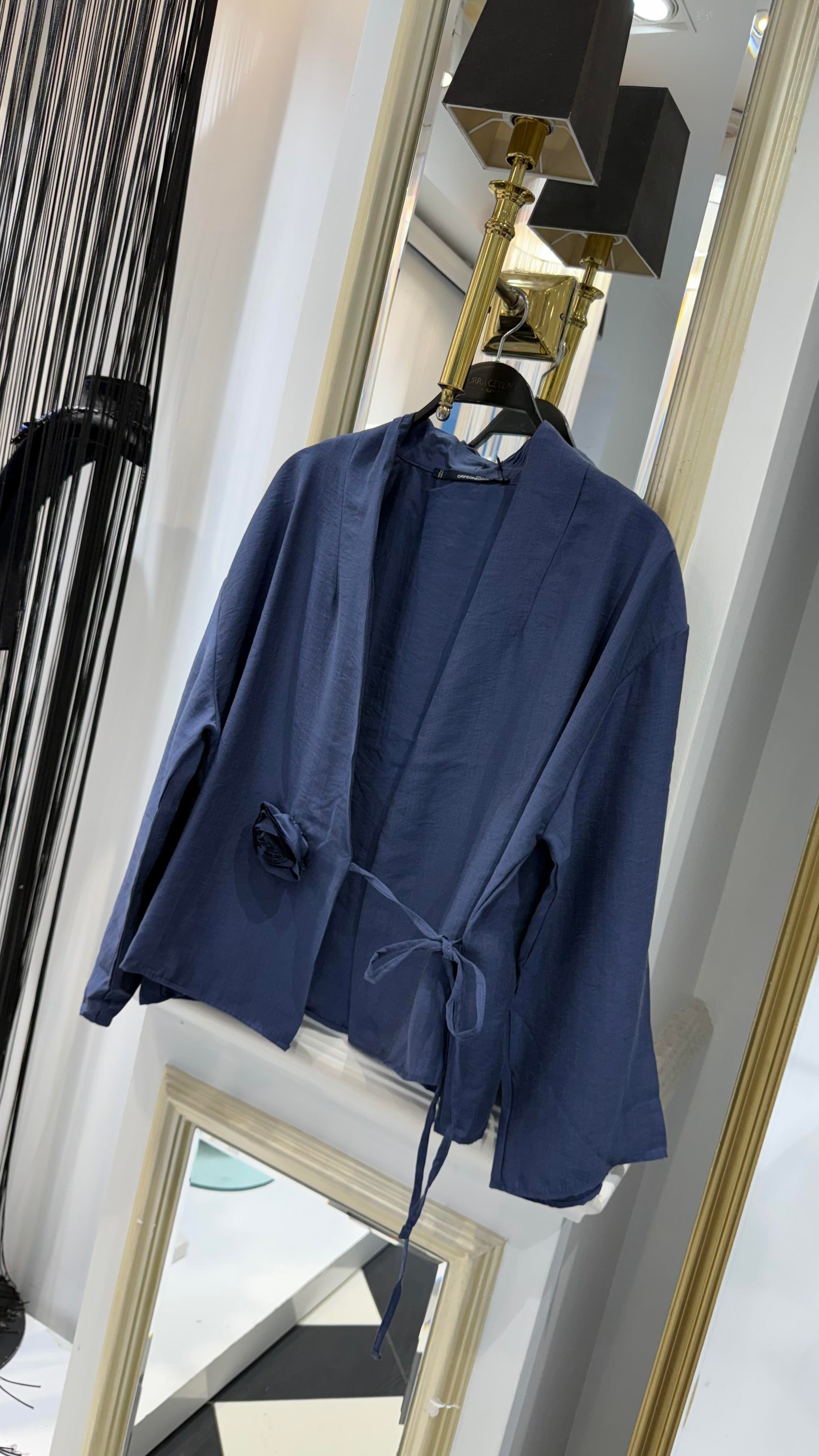 Güllü Bağlamalı Kimono