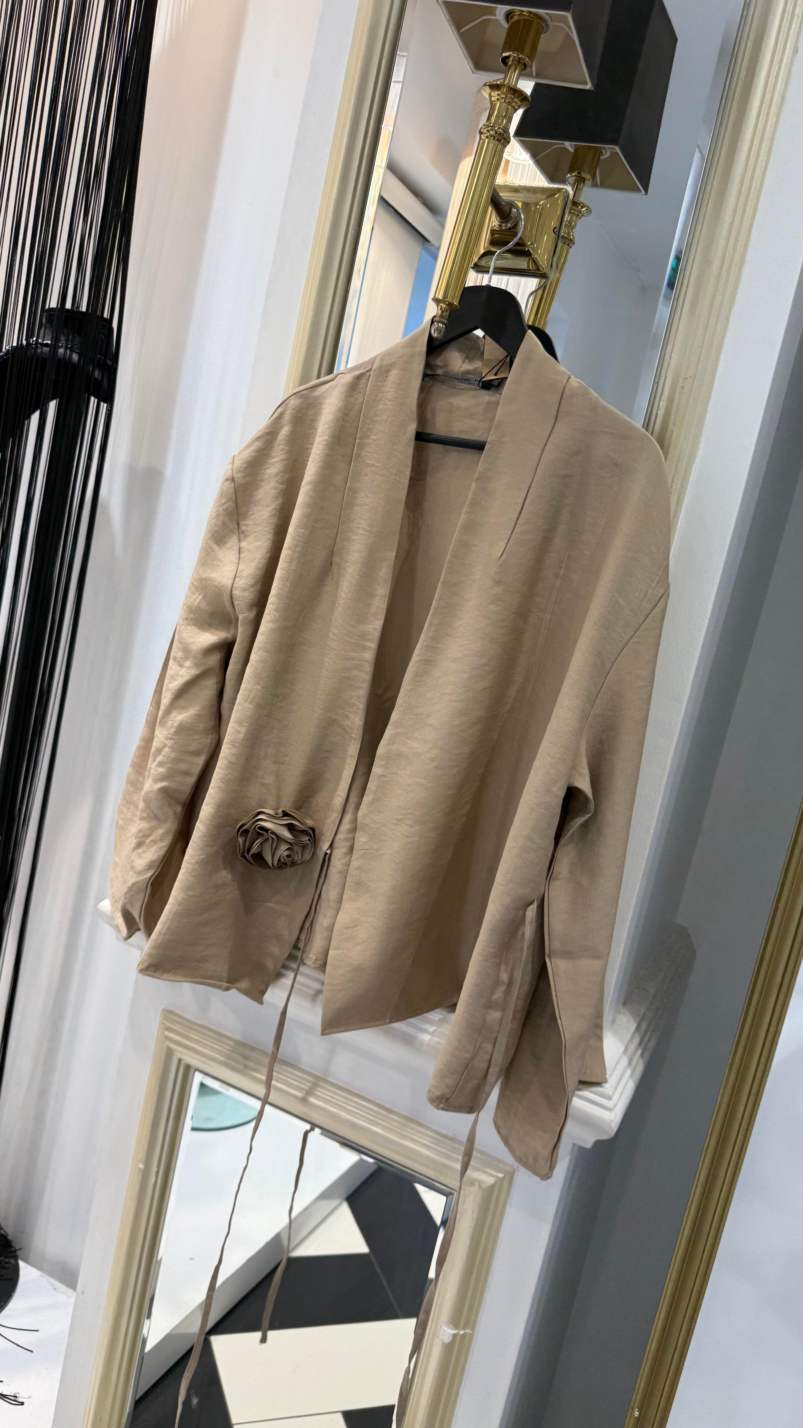 Güllü Bağlamalı Kimono