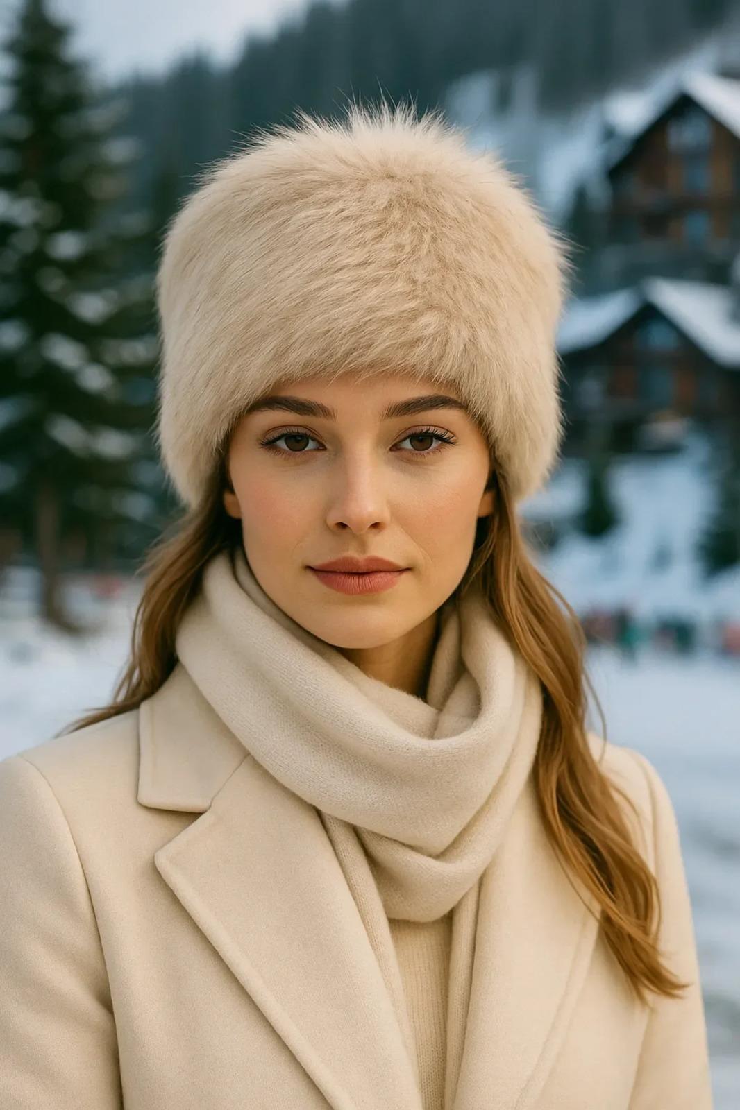 Kalın Peluş Kalpak Şapka