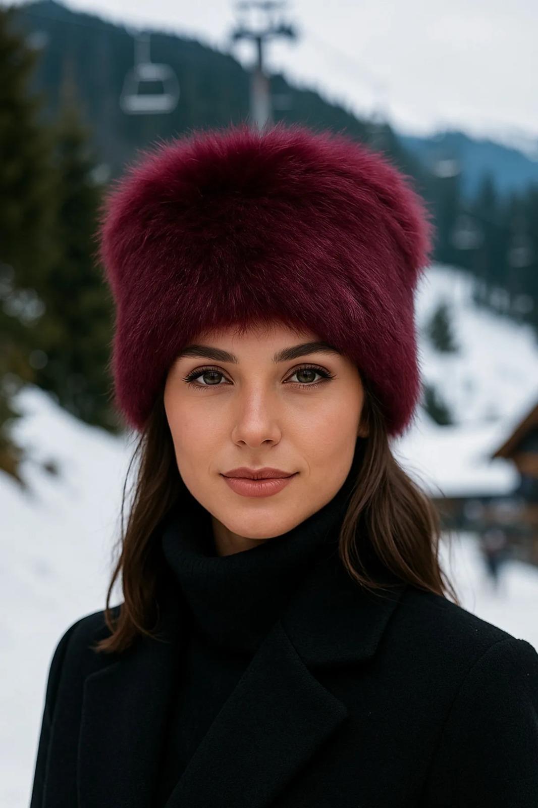 Kalın Peluş Kalpak Şapka