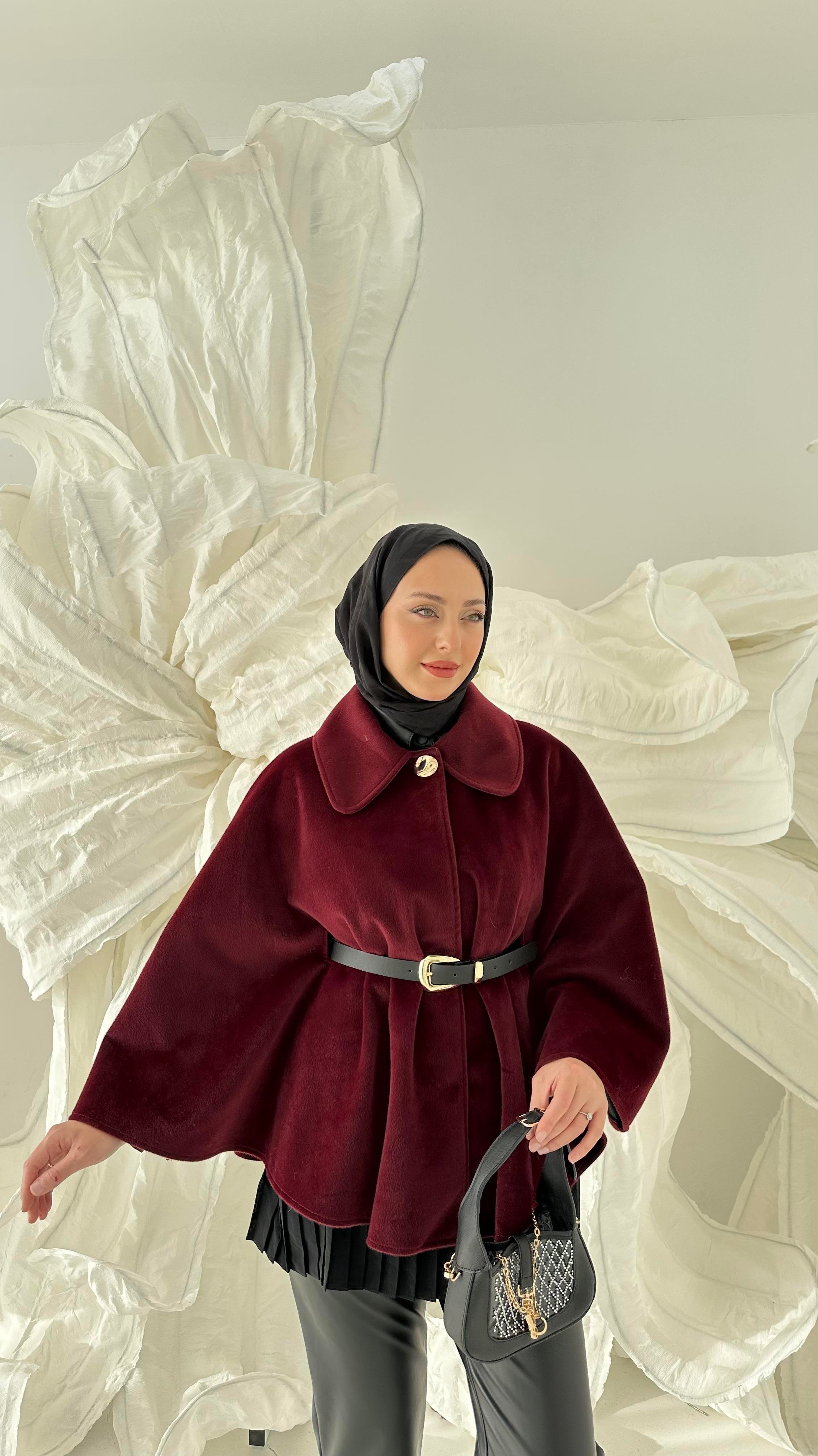 Kemerli Düğmeli Panço