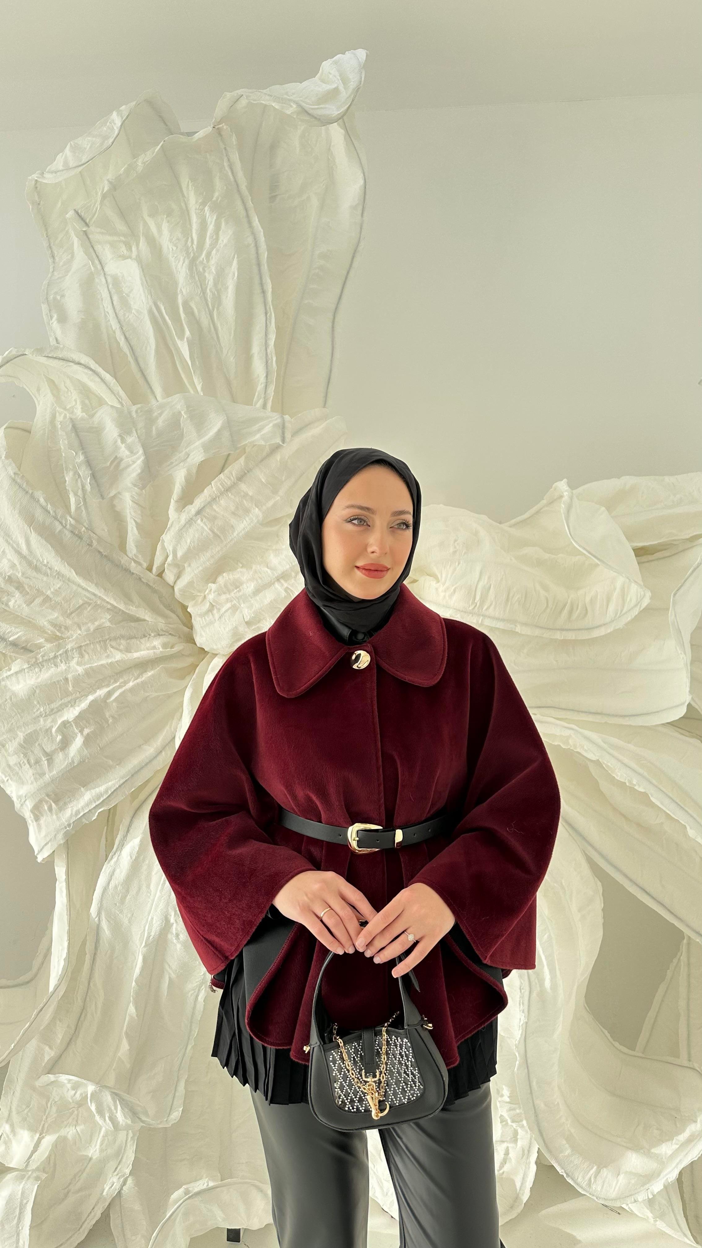 Kemerli Düğmeli Panço