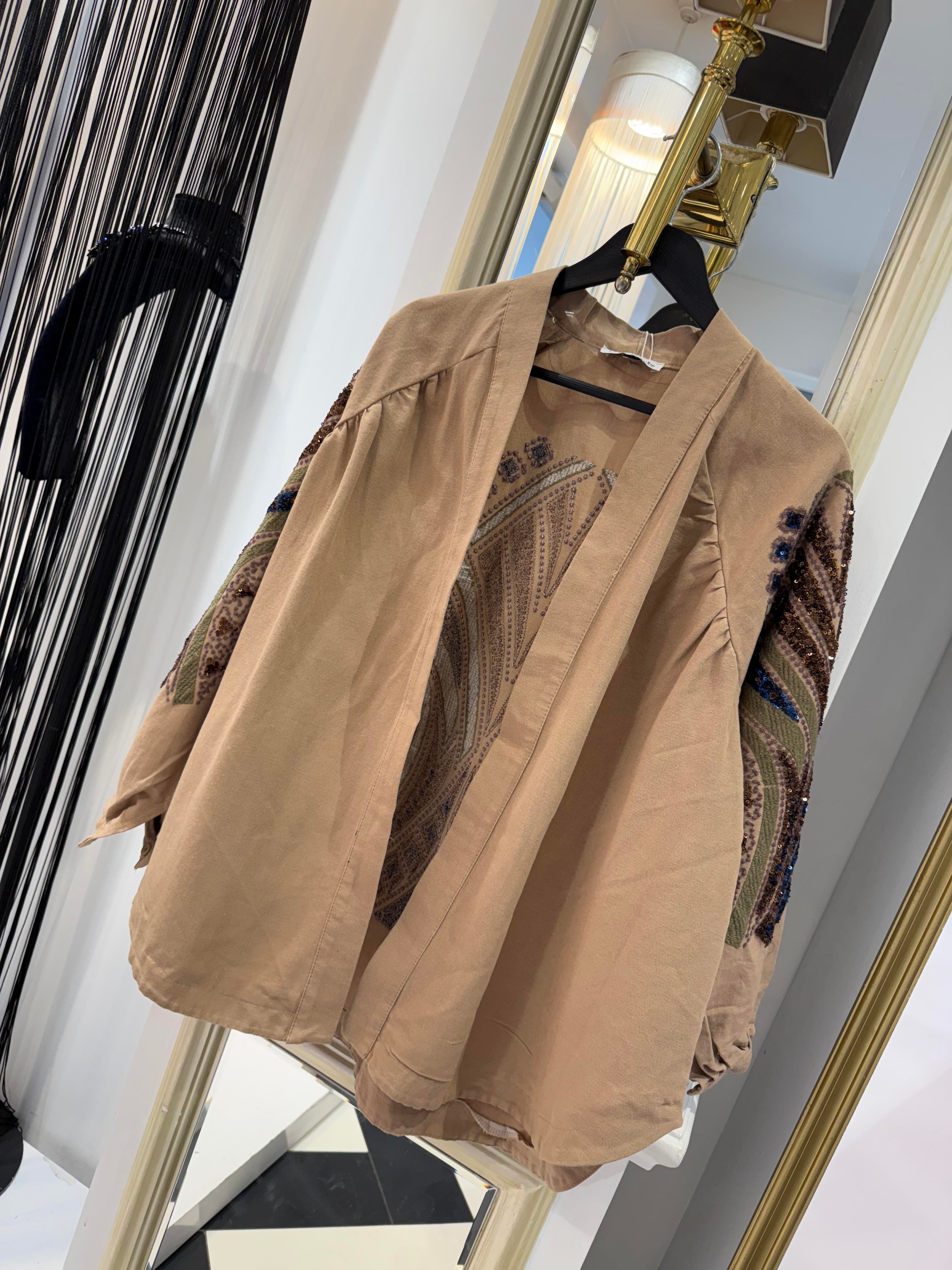 Keten Payetli Kimono