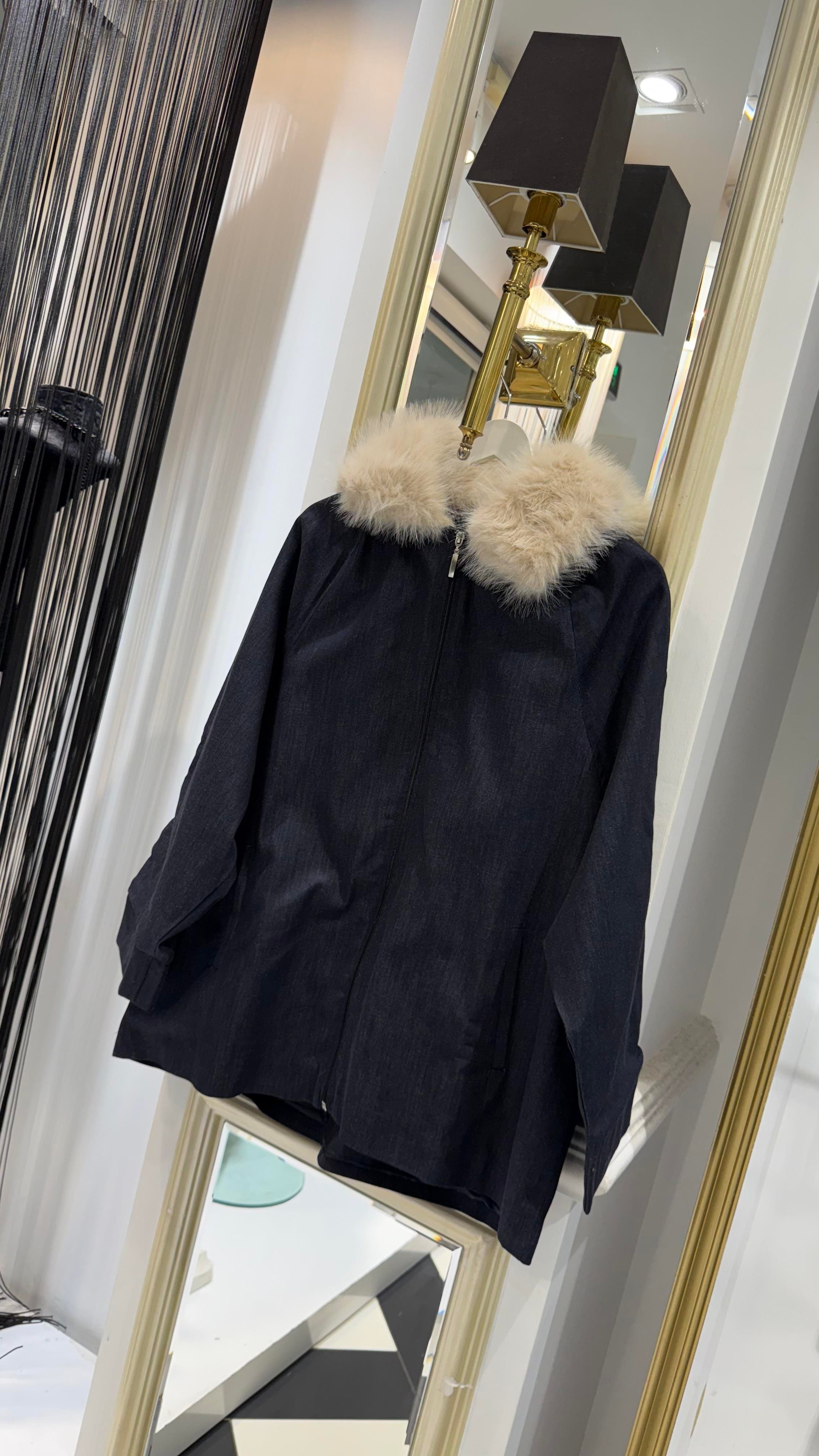 Kürk Yaka Kot Ceket