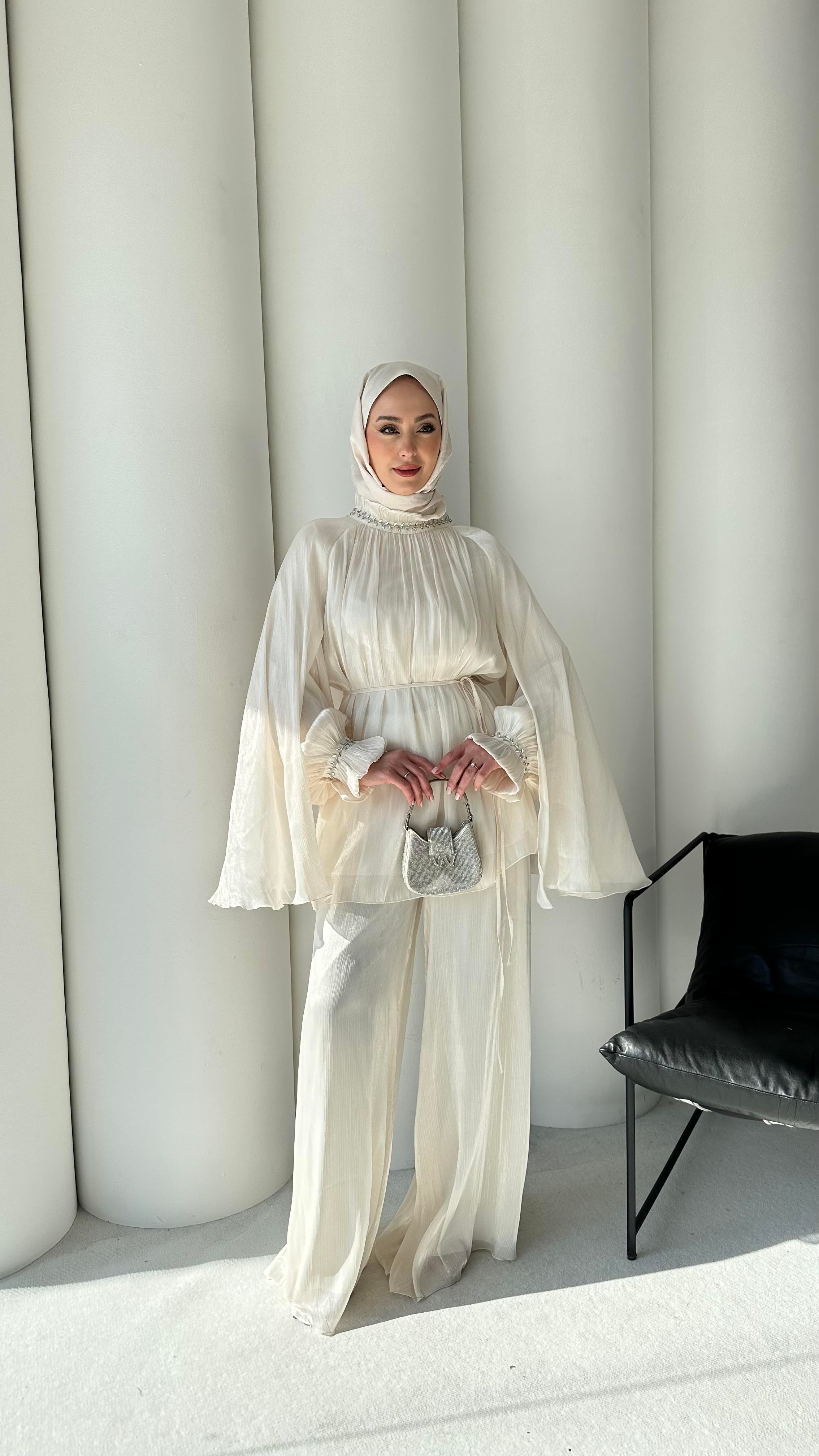 Organze Pantolonlu Takım