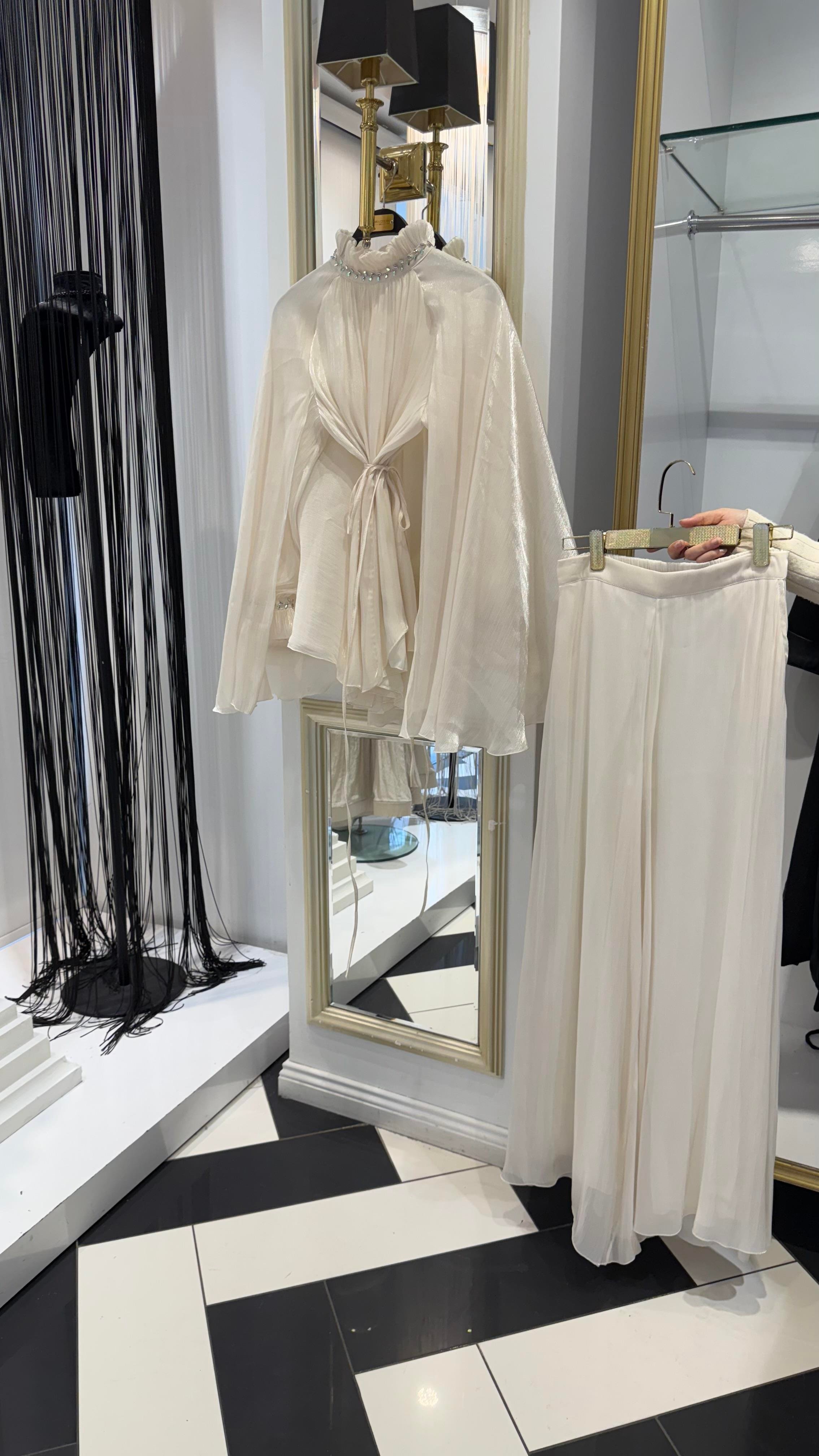 Organze Pantolonlu Takım