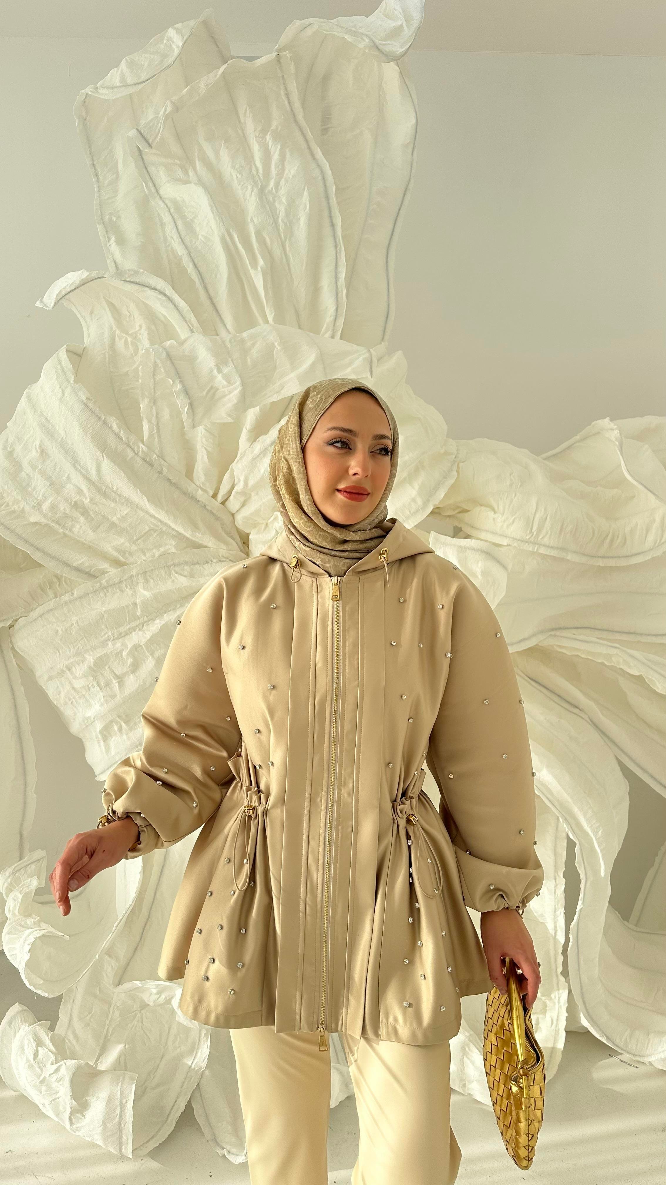 Tasarım Kapüşon Trenç