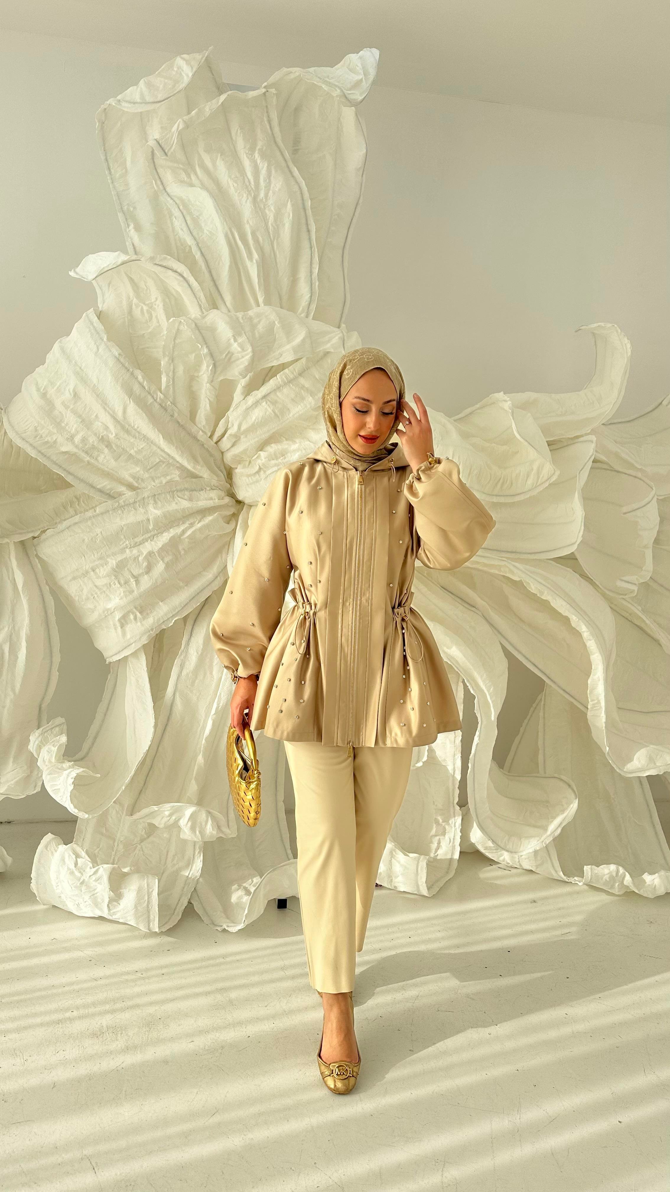 Tasarım Kapüşon Trenç