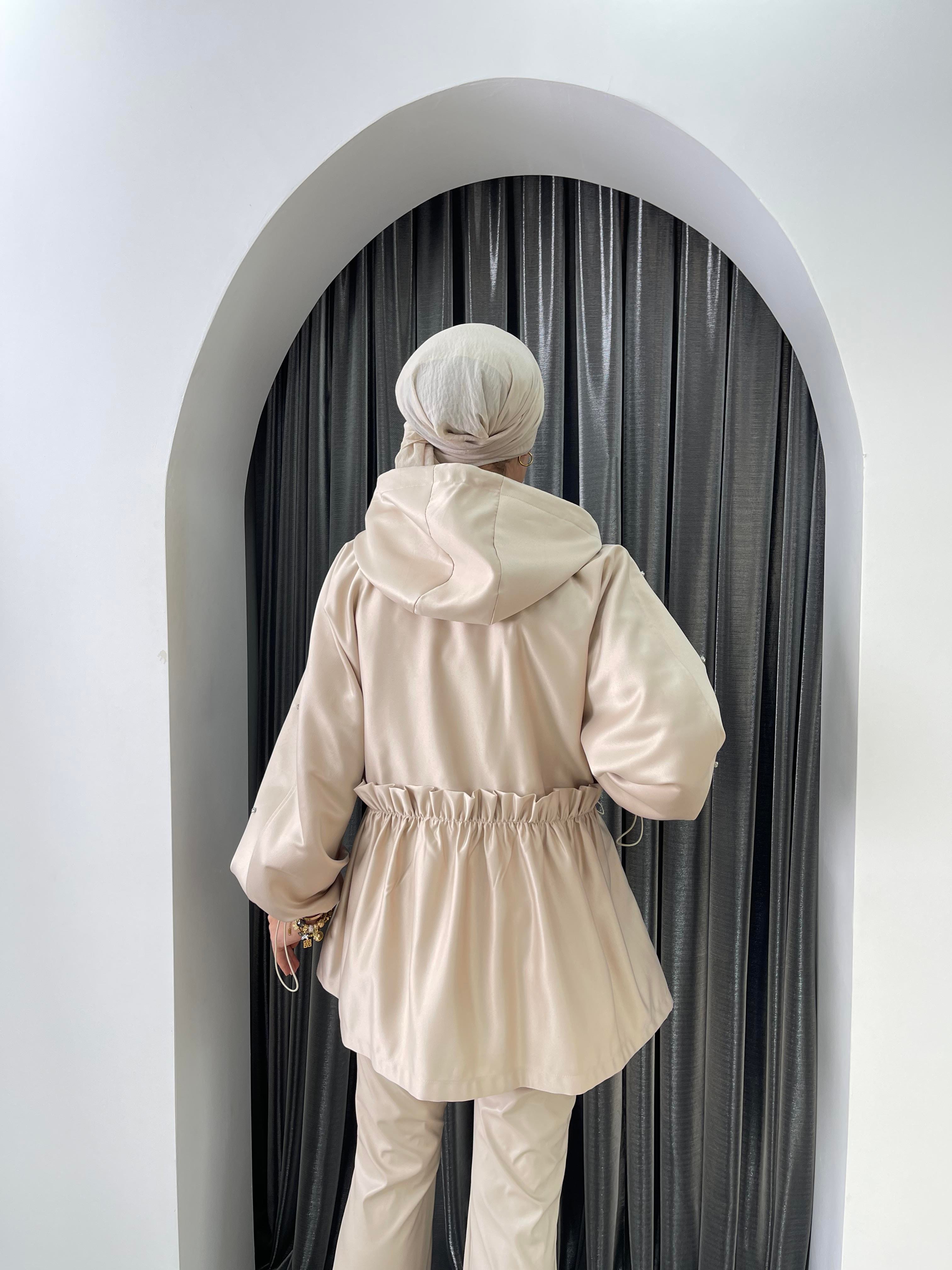 Tasarım Kapüşon Trenç