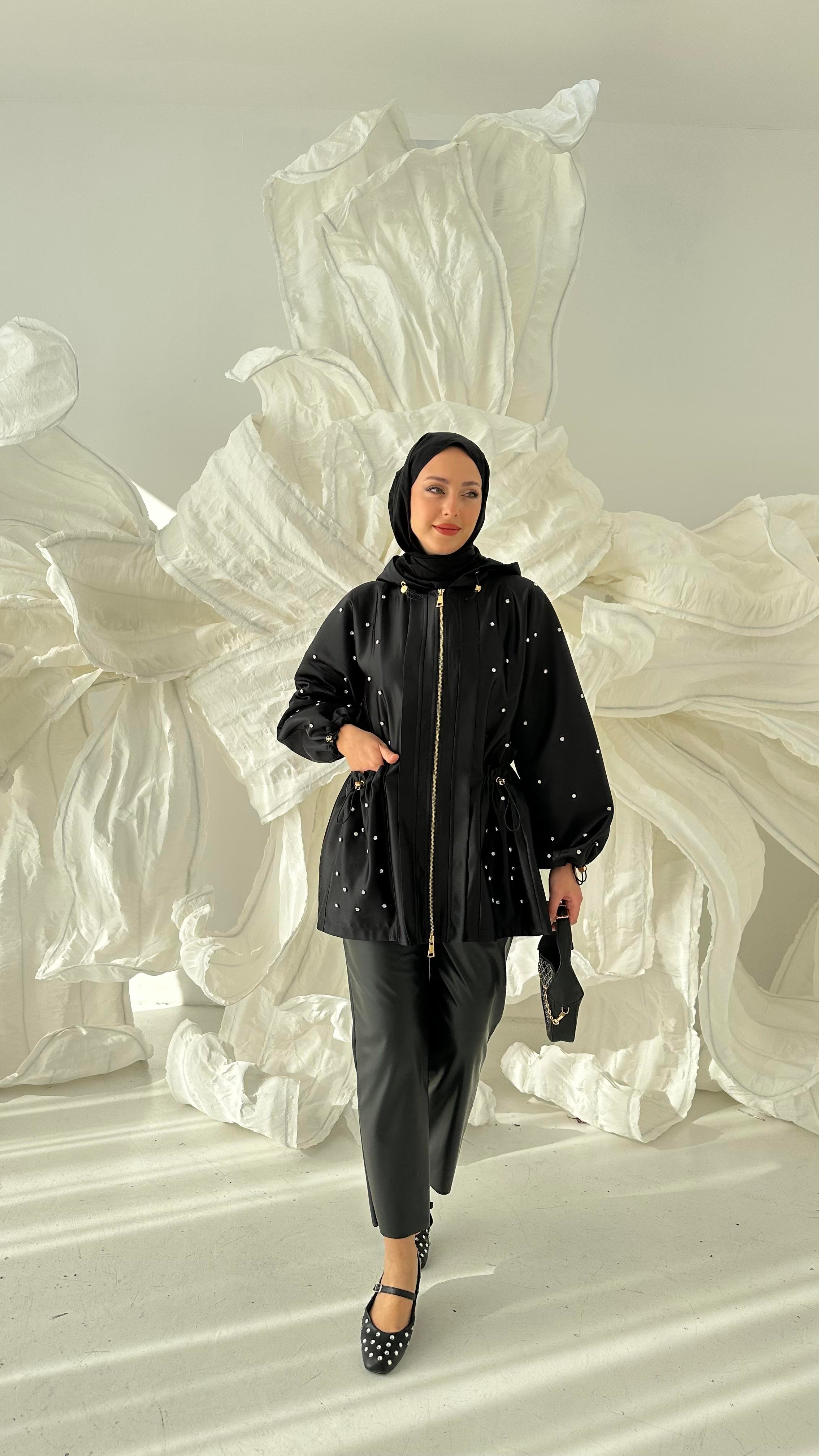 Tasarım Kapüşon Trenç