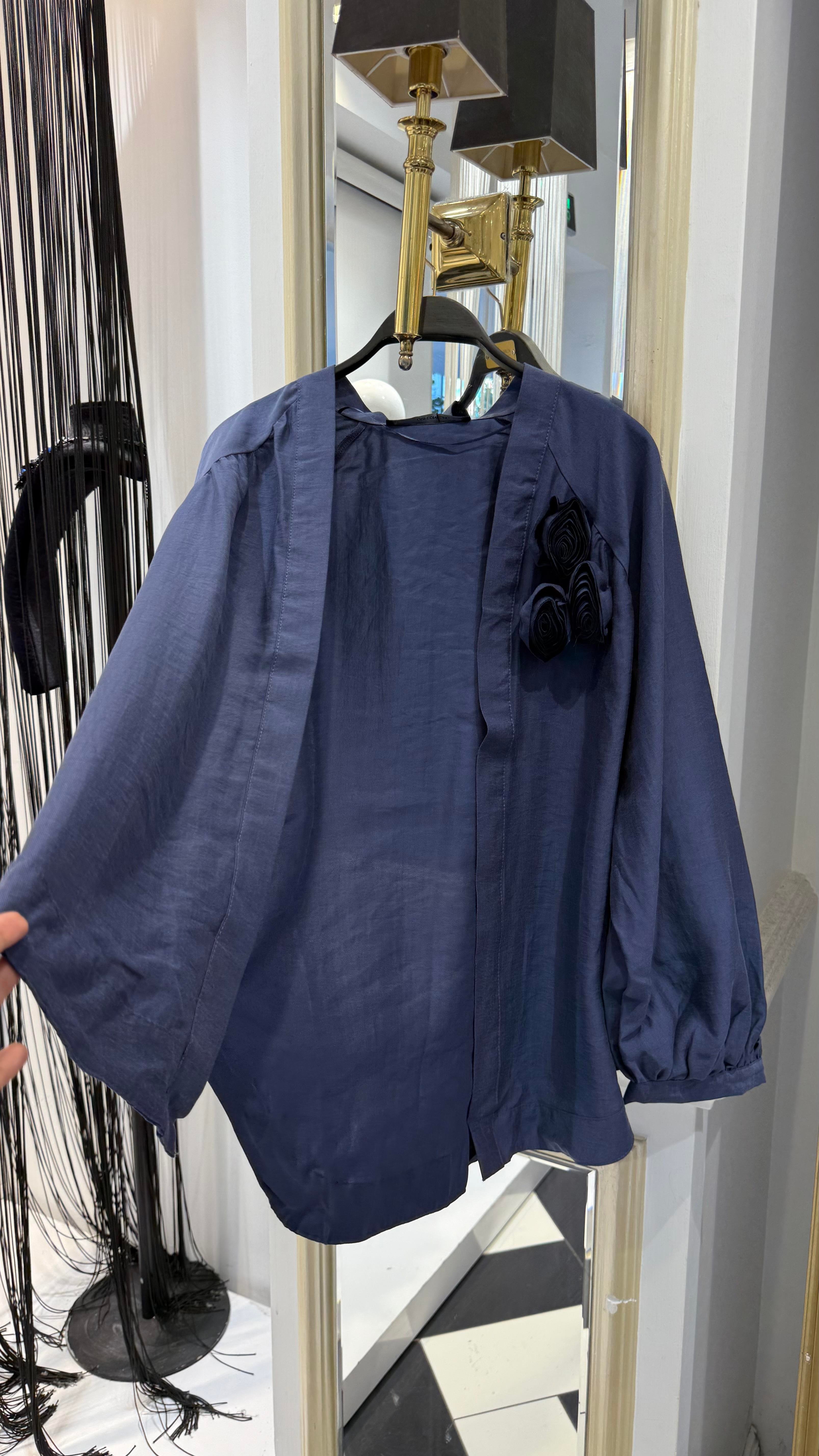 Yaka Gül Detay Kimono