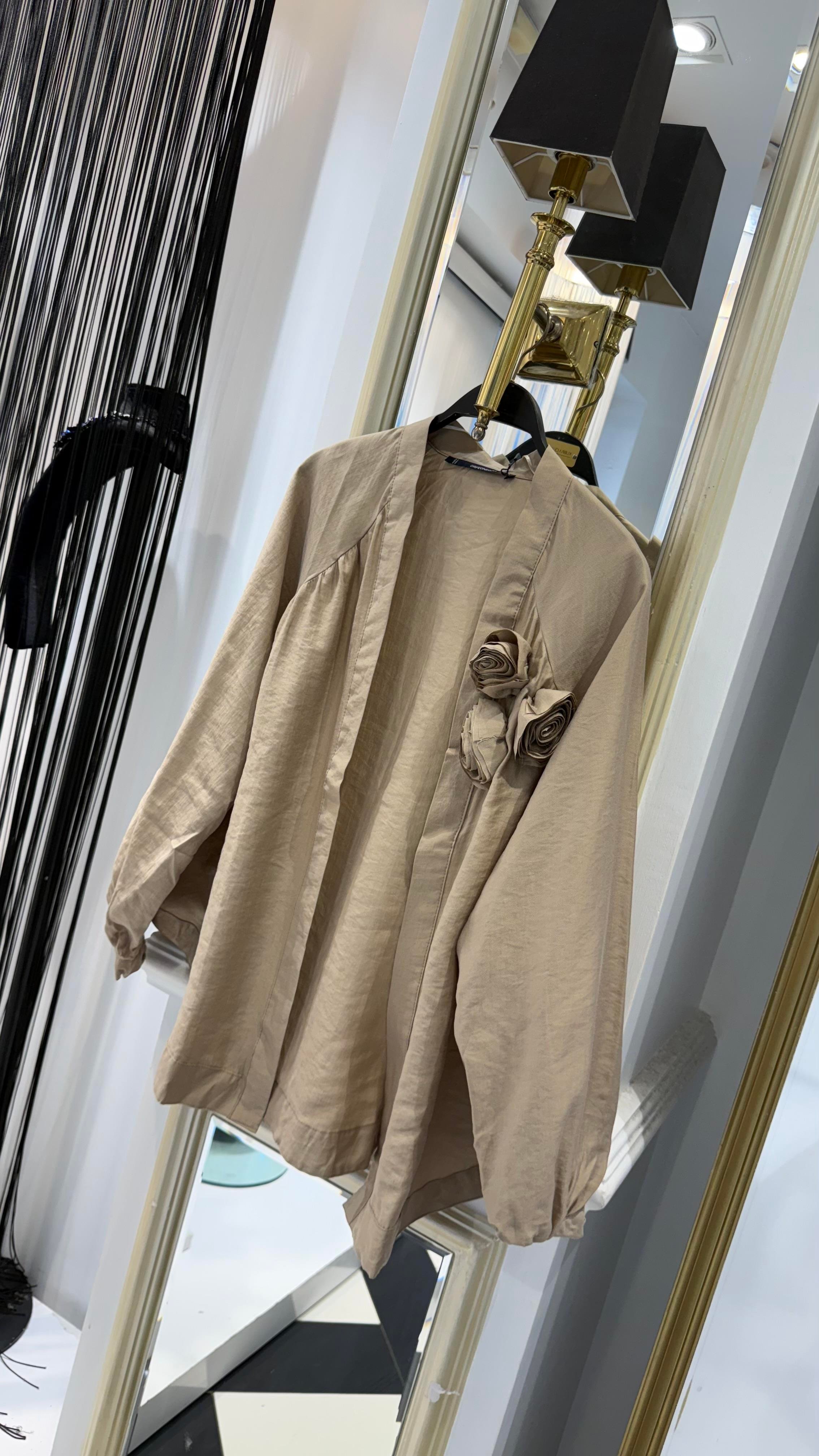 Yaka Gül Detay Kimono