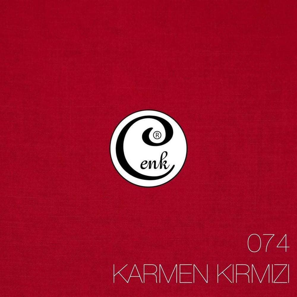 CENK DÜZ RENK YAZMA (074-KARMEN KIRMIZI)