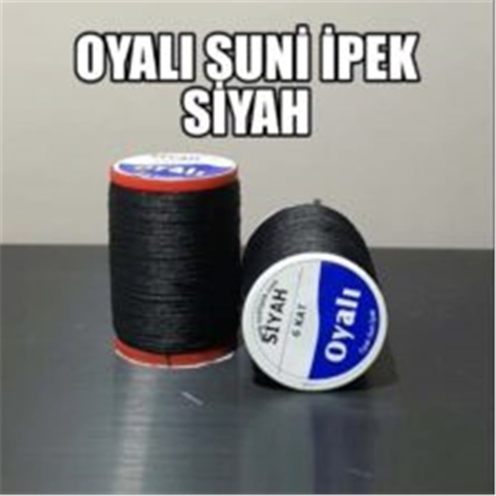 Oyalı Suni İpek İp 50gr Oİ-SİYAH