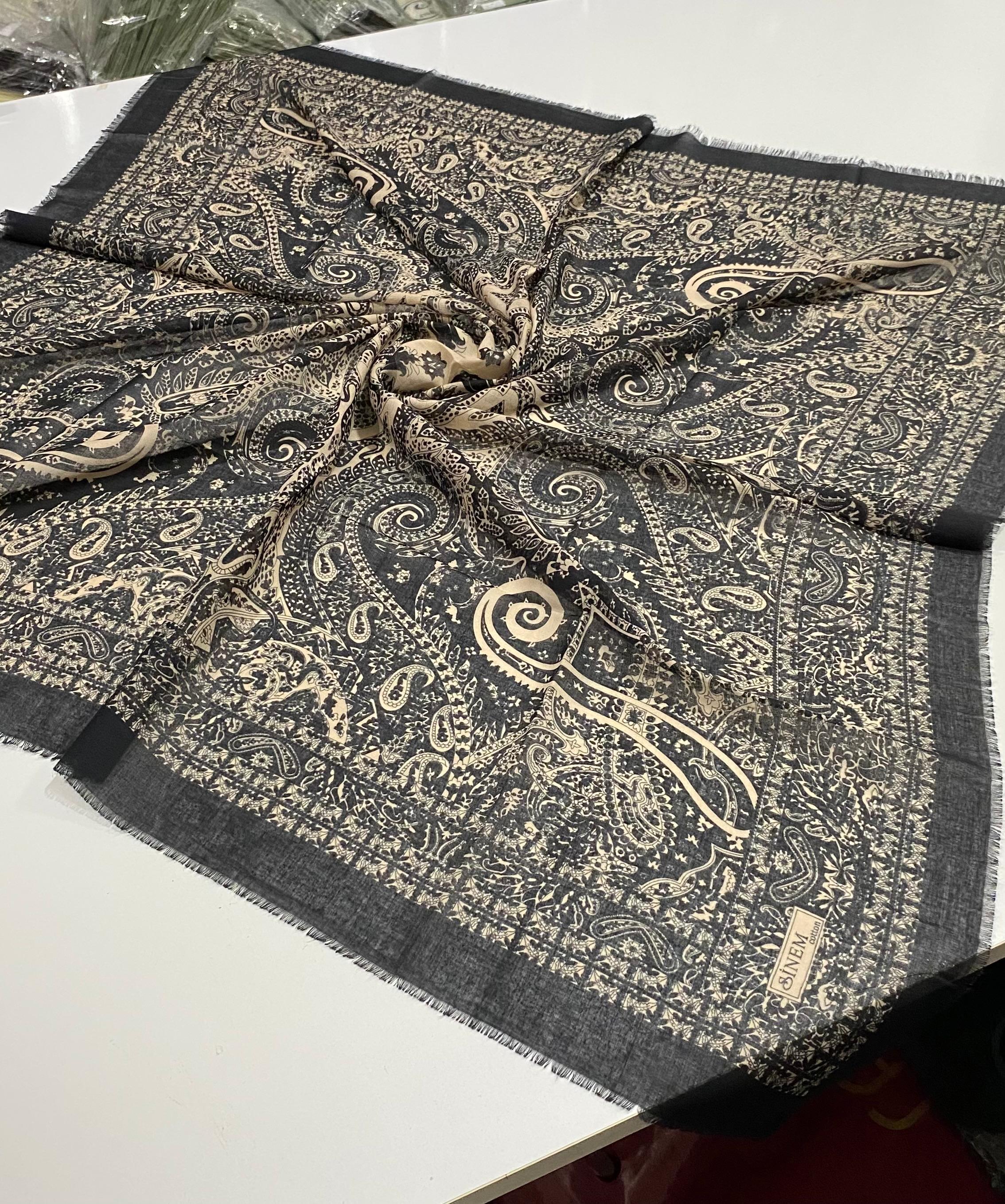 Sinem Karışık Mix 12'li Çekme Koton Eşarp