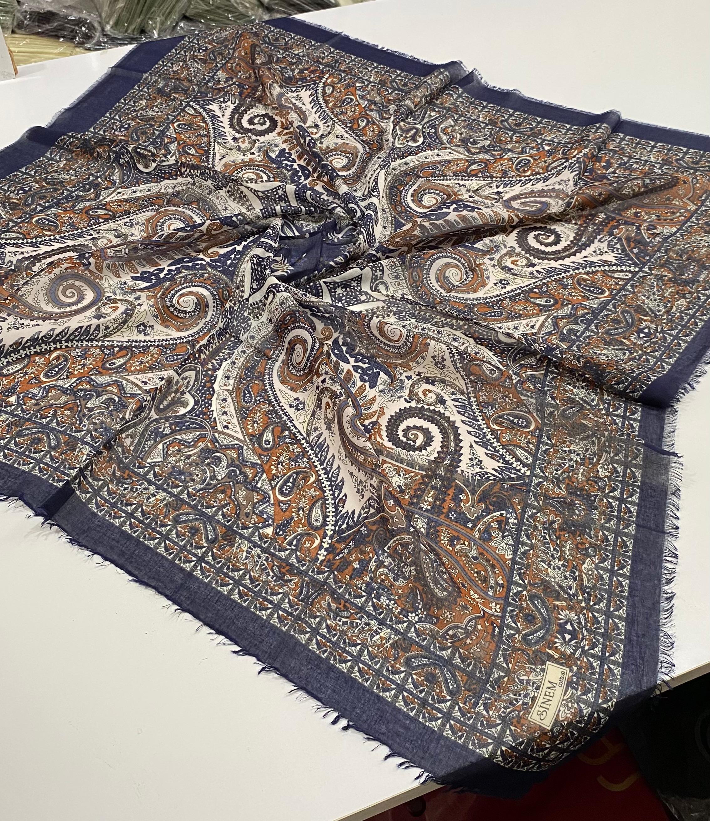 Sinem Karışık Mix 12'li Çekme Koton Eşarp