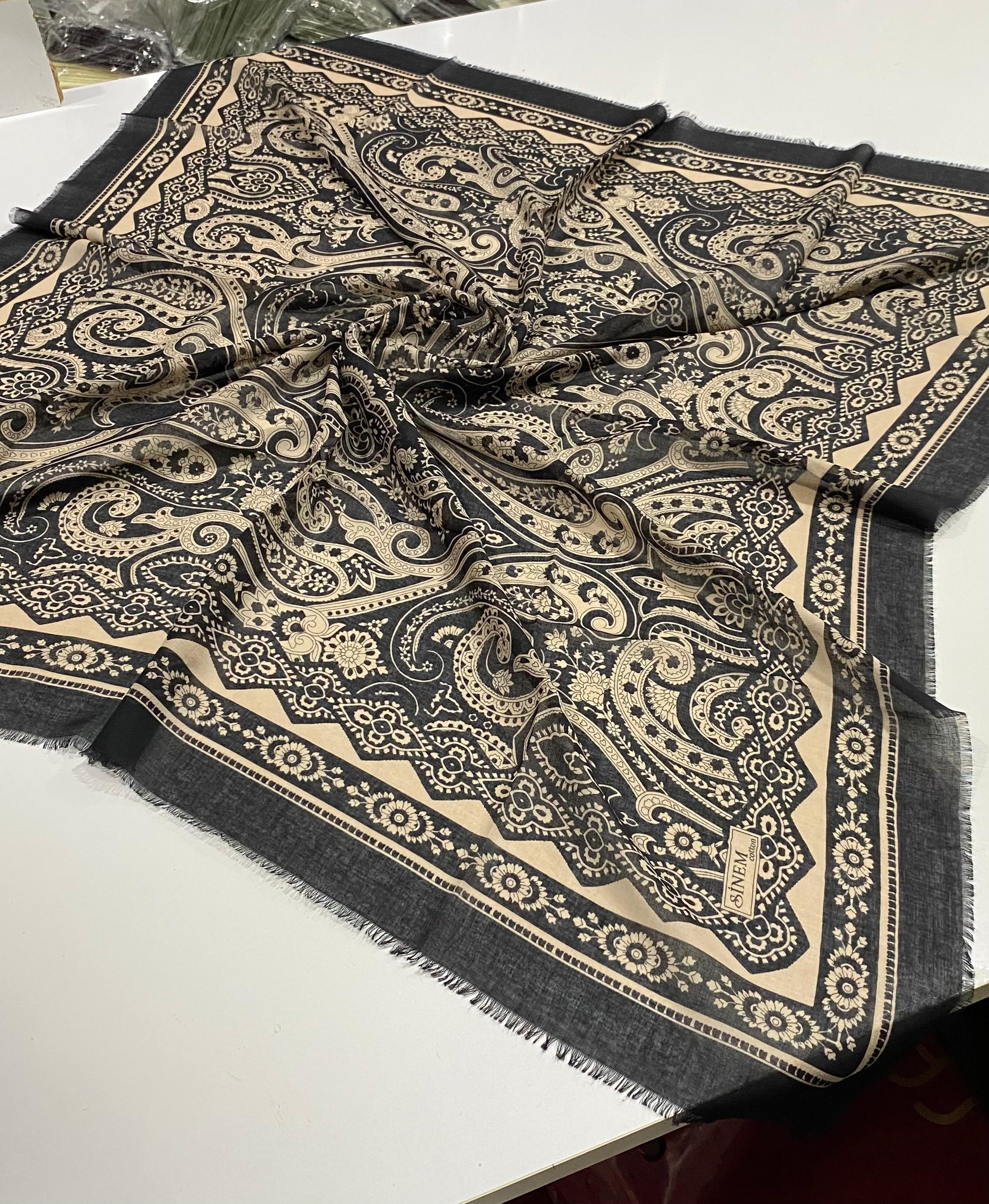 Sinem Karışık Mix 12'li Çekme Koton Eşarp