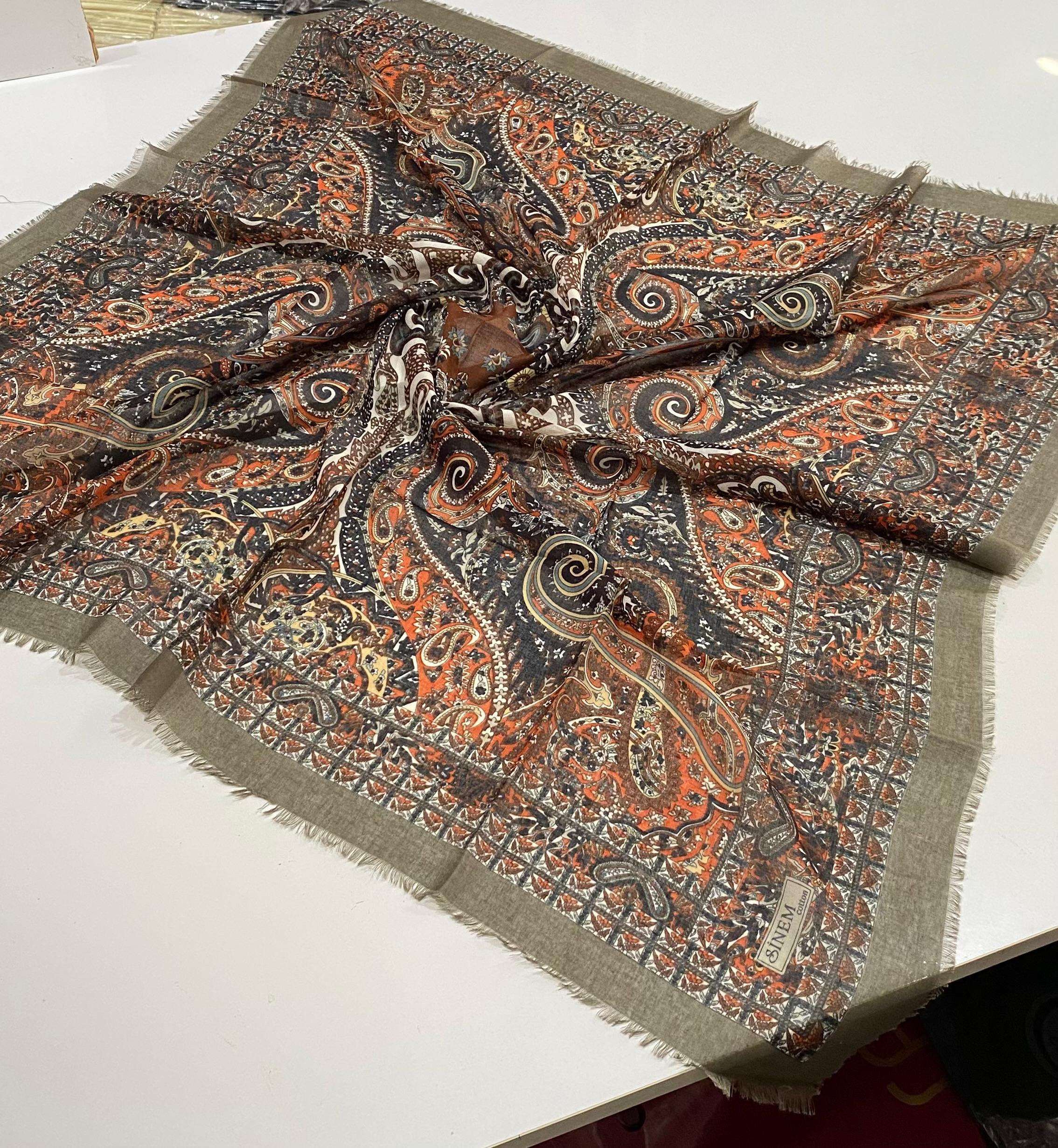 Sinem Karışık Mix 12'li Çekme Koton Eşarp