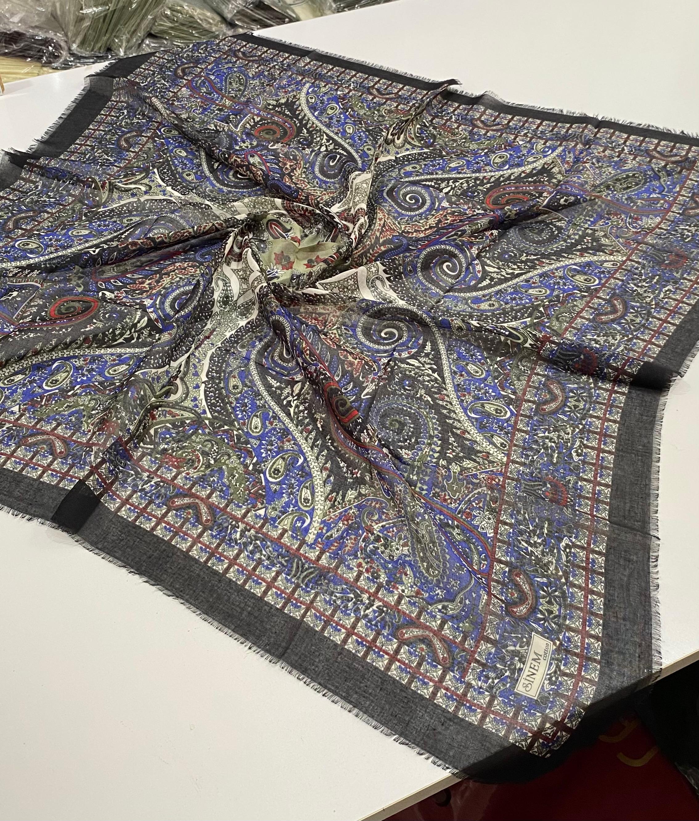 Sinem Karışık Mix 12'li Çekme Koton Eşarp