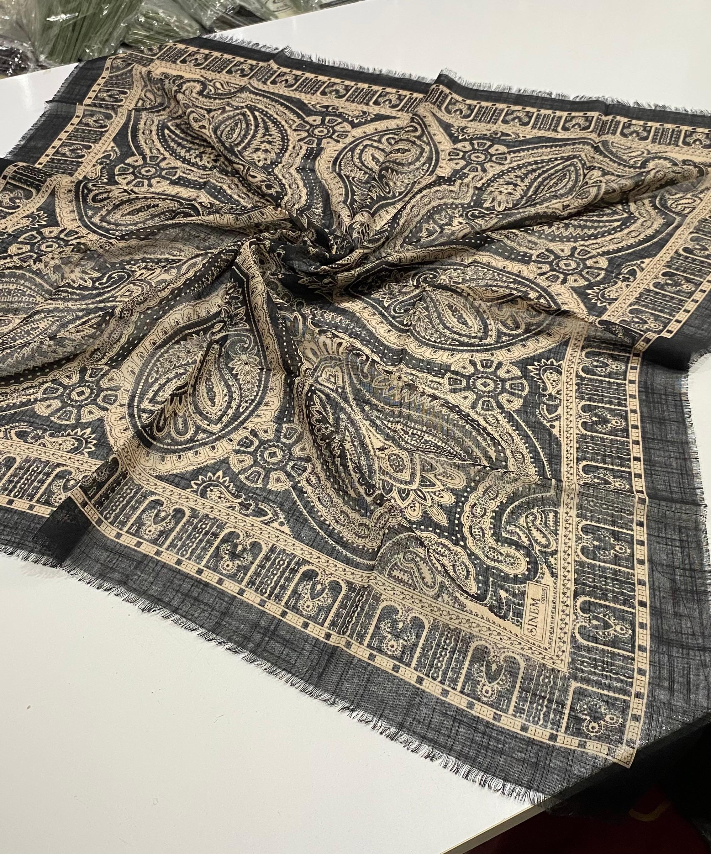 Sinem Karışık Mix 12'li Koton Eşarp