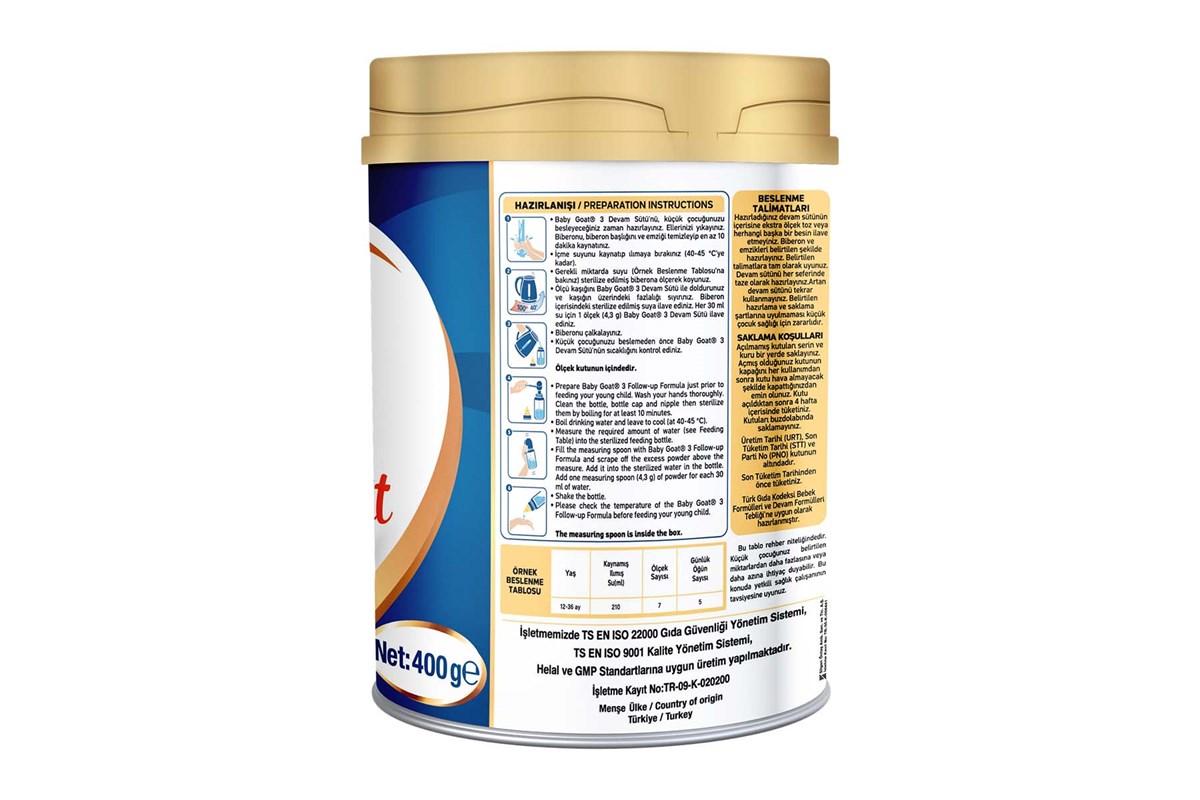 Baby Goat® 3 Numara Devam Sütü 400gr 6'lı Paket