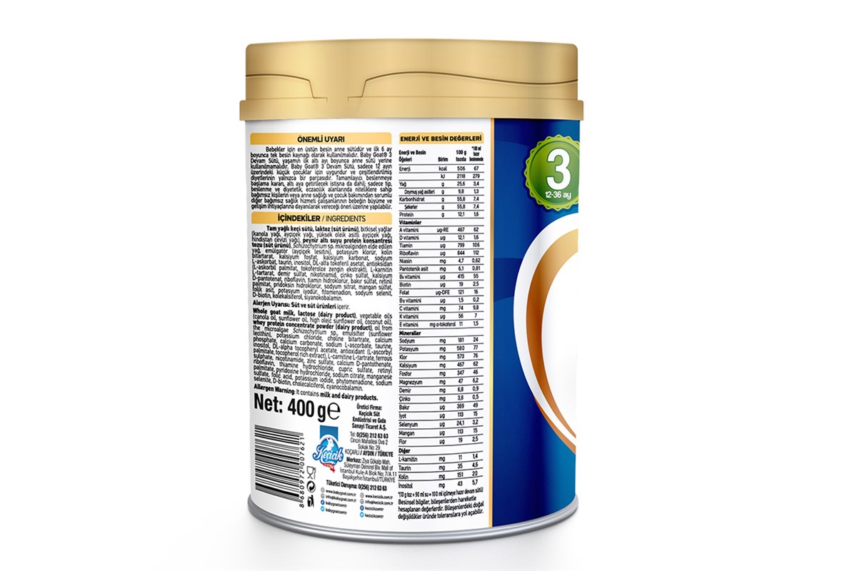Baby Goat® 3 Numara Devam Sütü 400gr 6'lı Paket