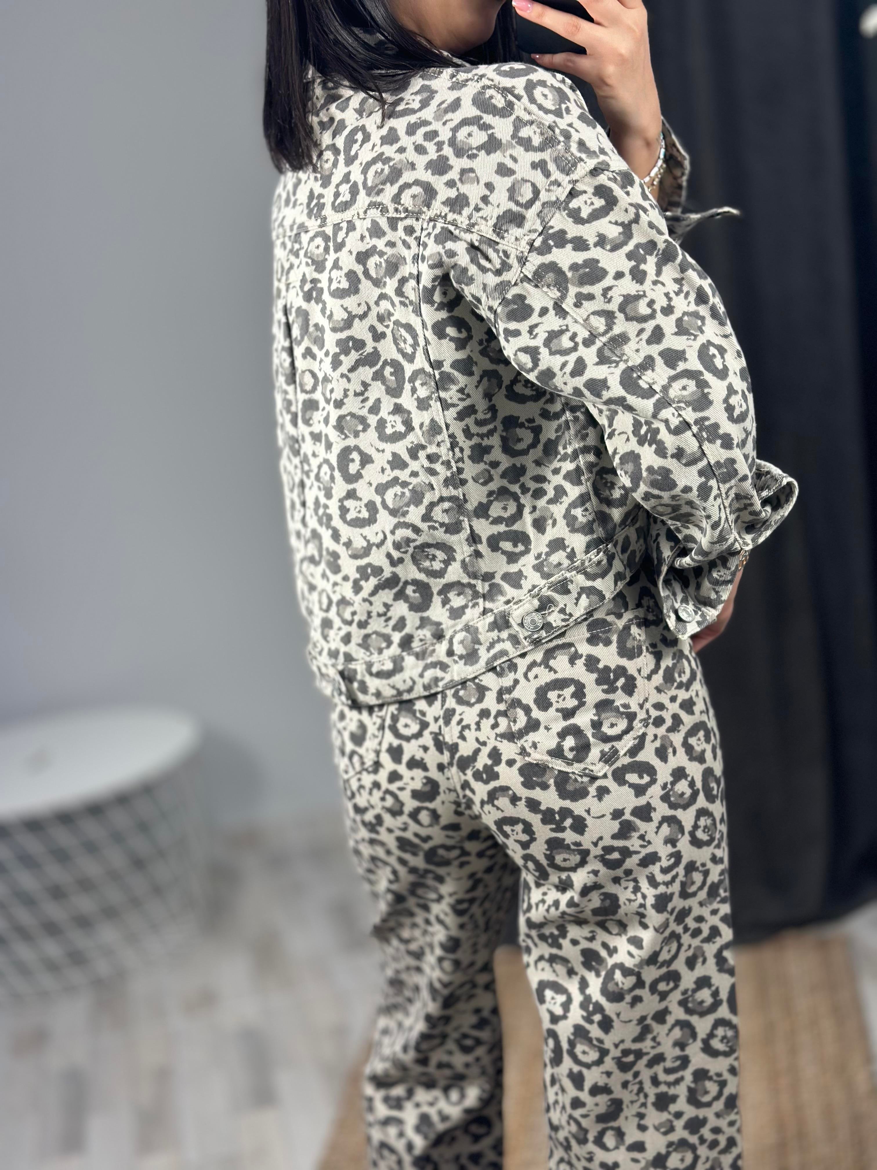 0151 LEOPAR DENIM CEKET