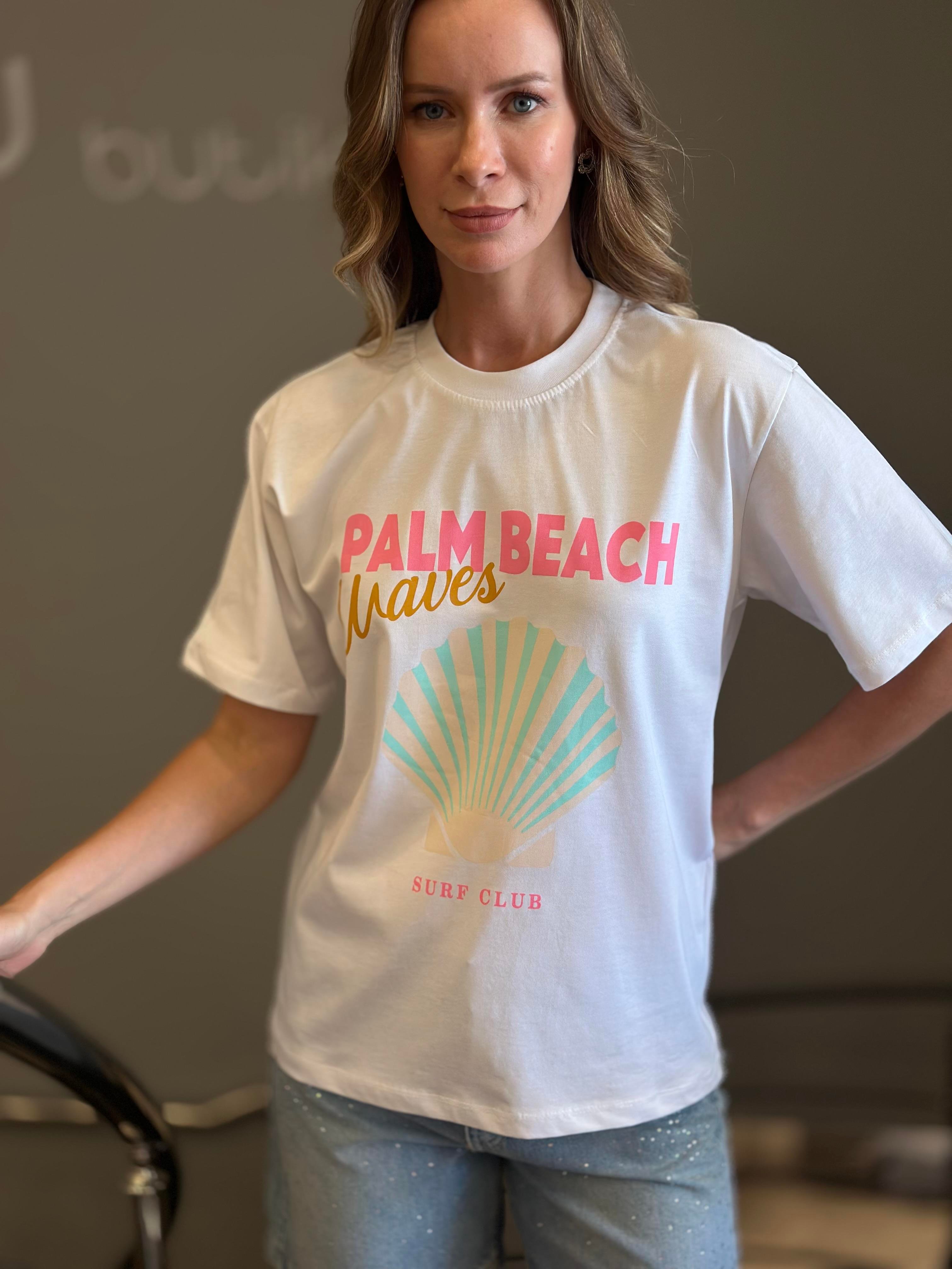 0246111 PALM BEACH YAZILI TSHIRT