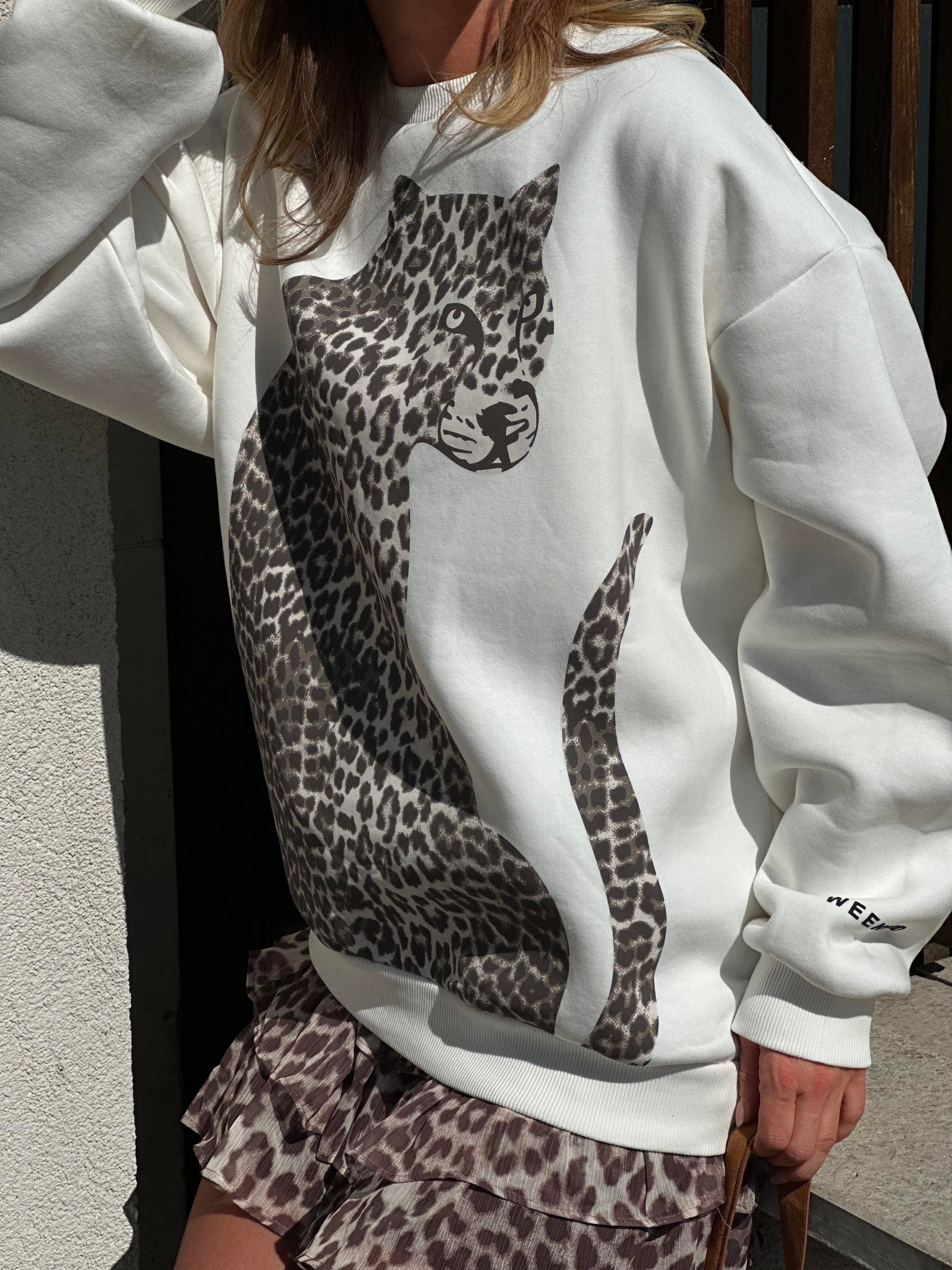 0965 LEOPAR BASKILI SWEAT