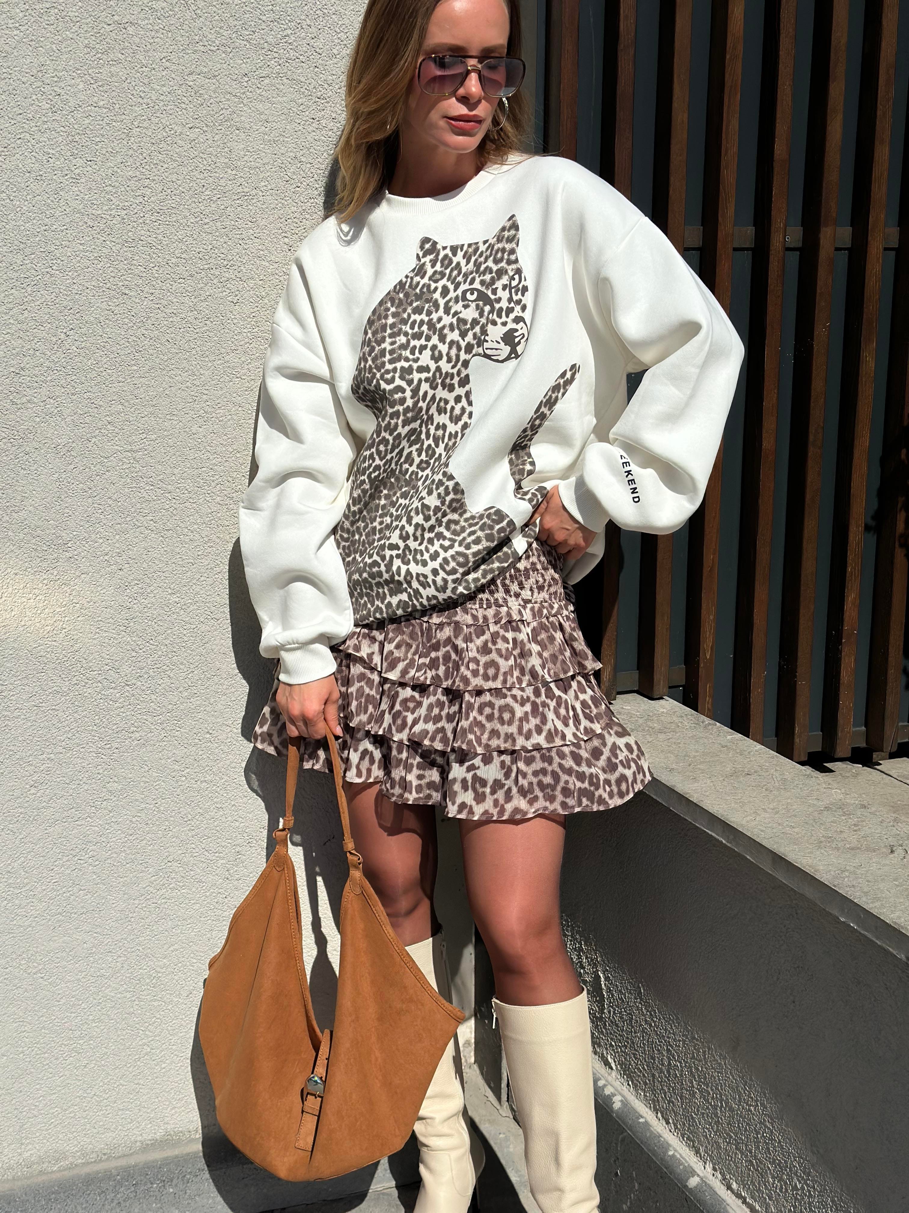 0965 LEOPAR BASKILI SWEAT