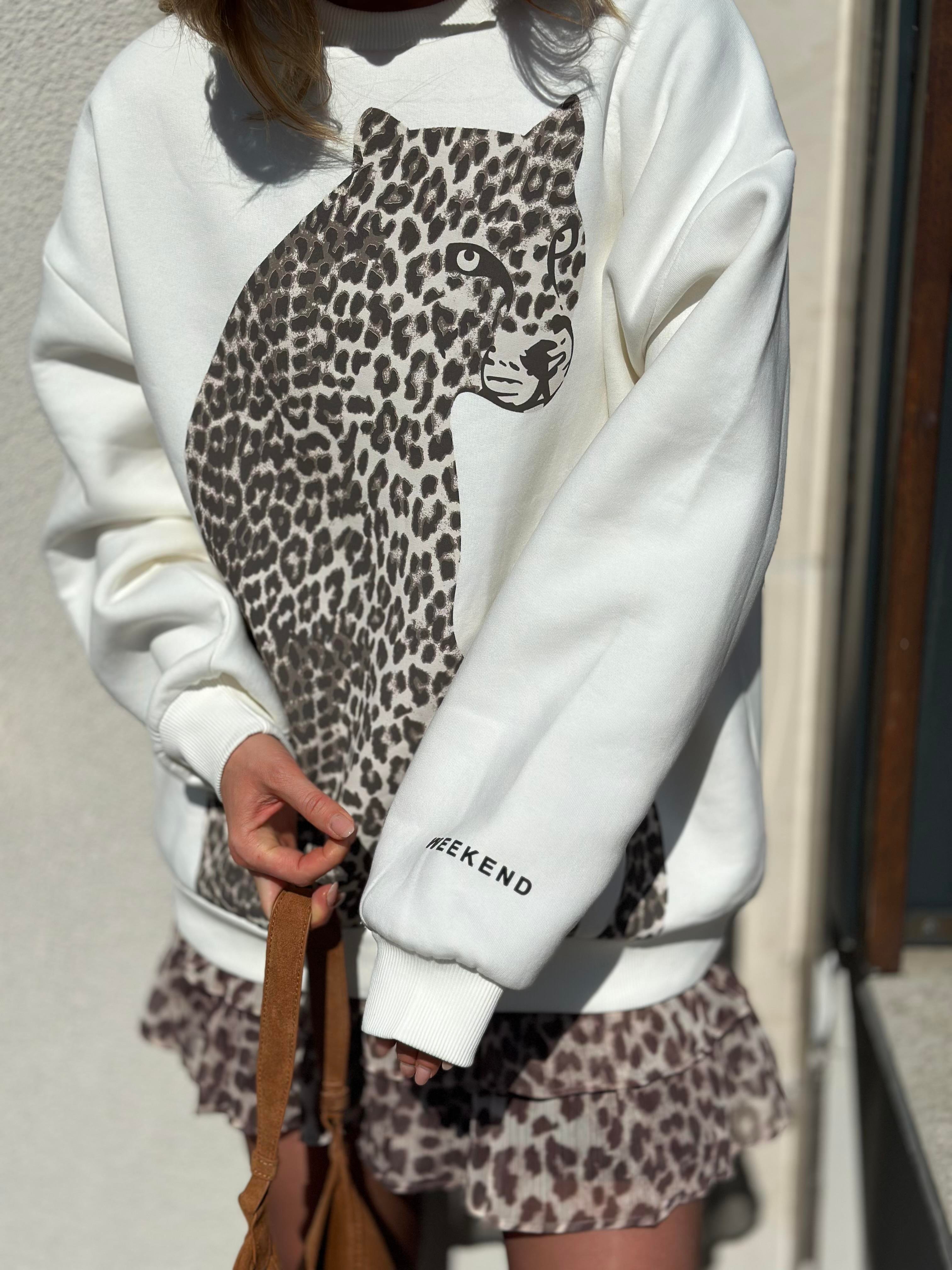 0965 LEOPAR BASKILI SWEAT