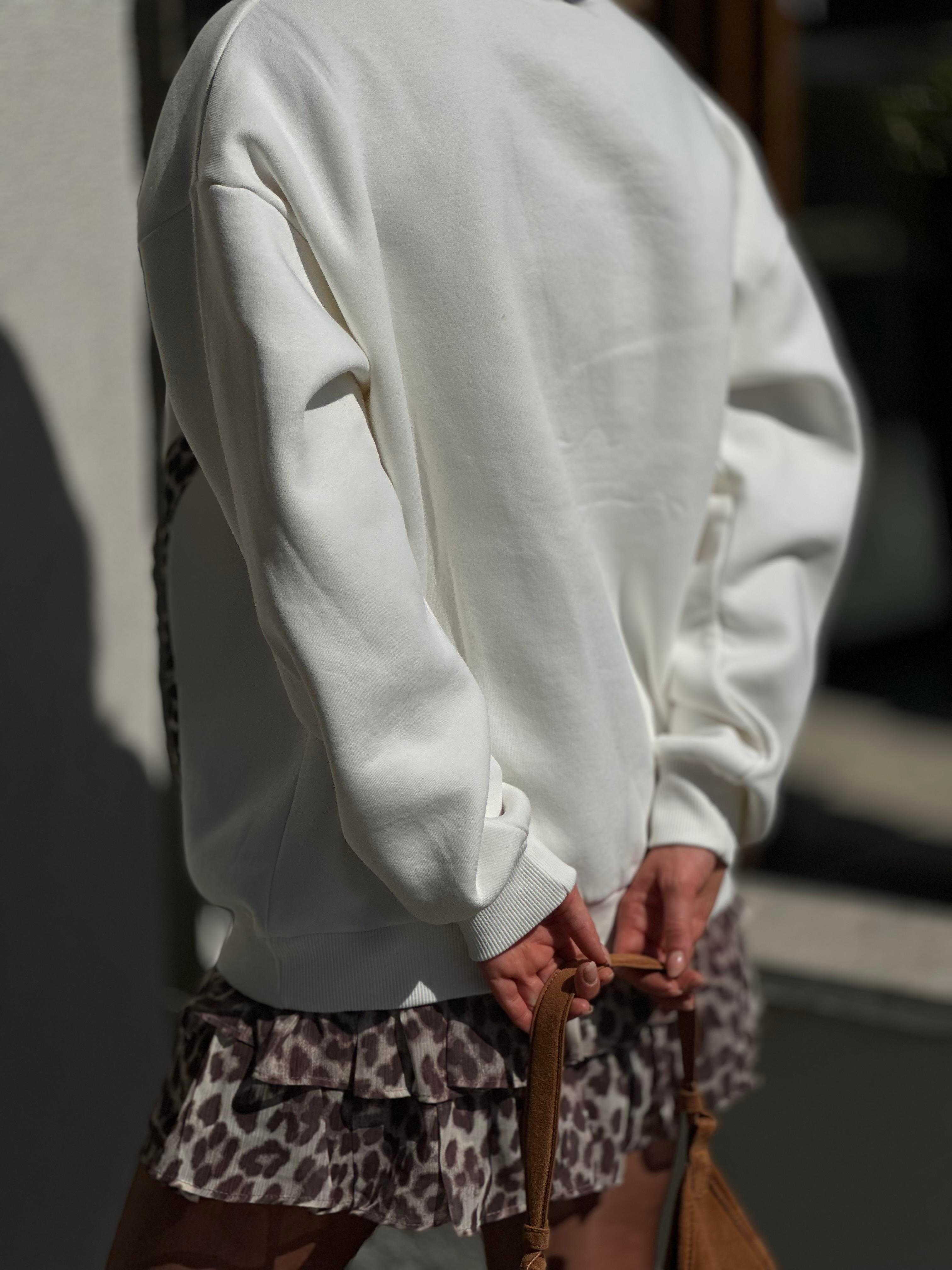 0965 LEOPAR BASKILI SWEAT