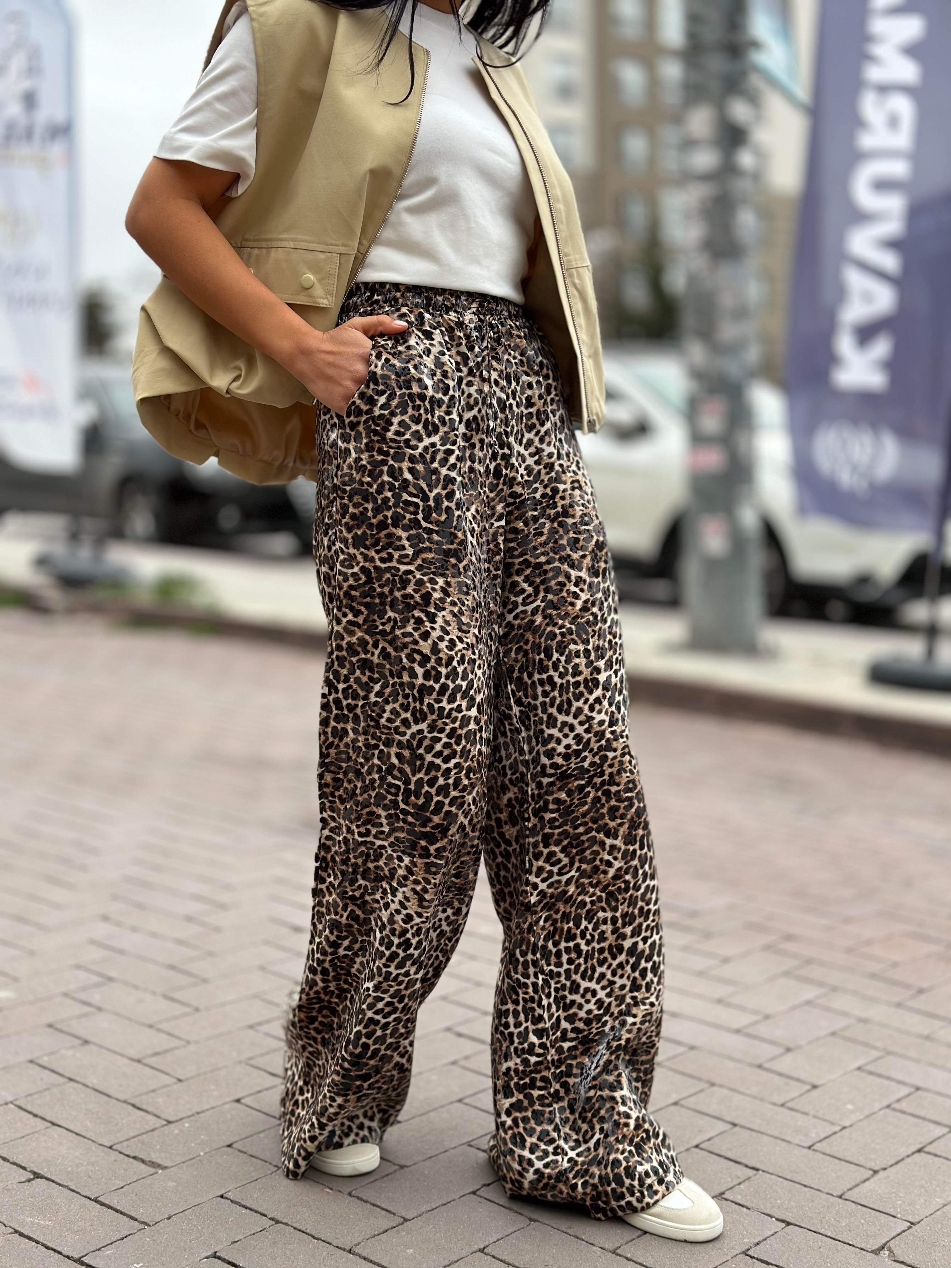 16108 LEOPAR DESENLI PANTOLON
