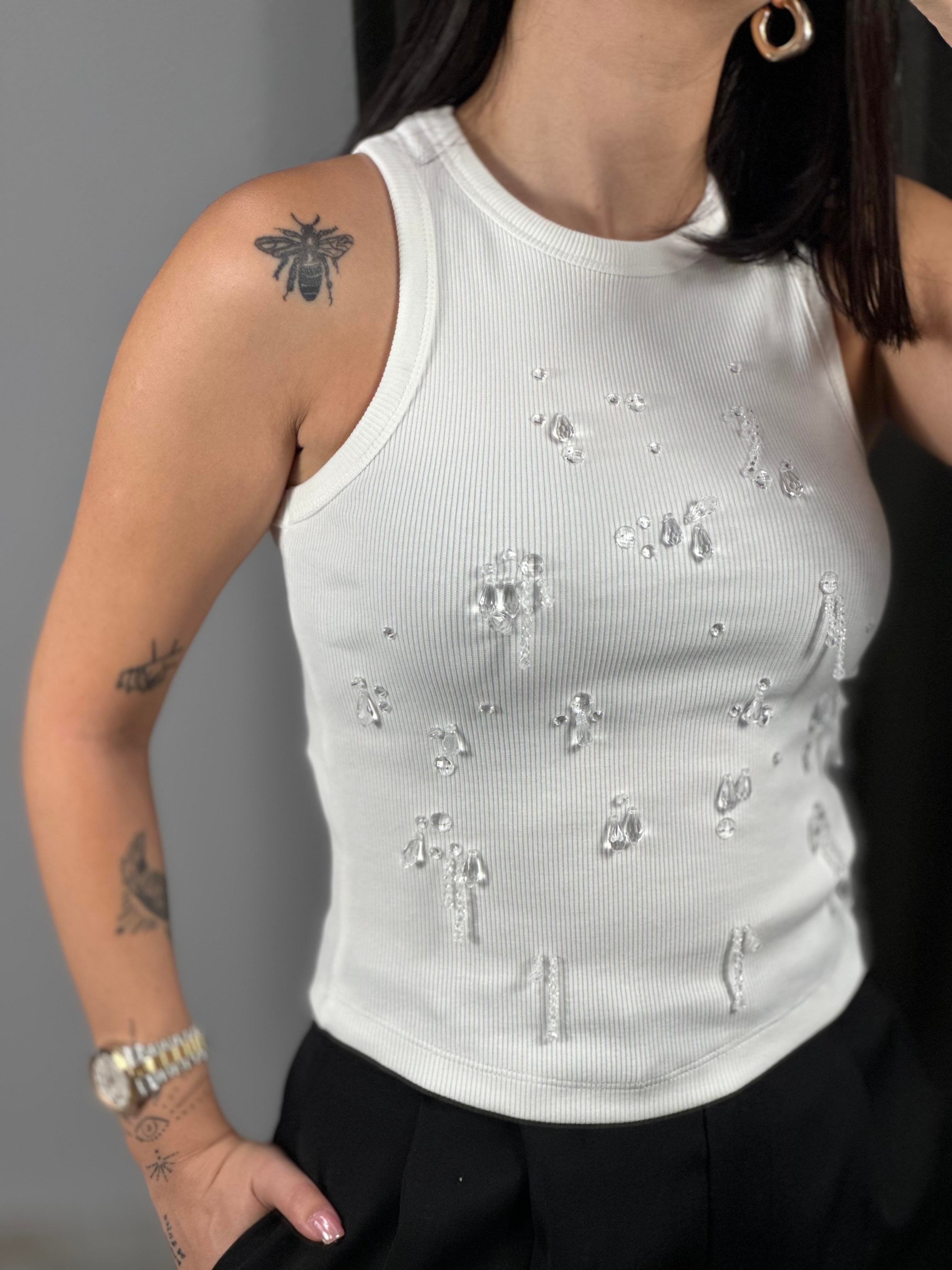 20922 BONCUKLU FITILLI TOP