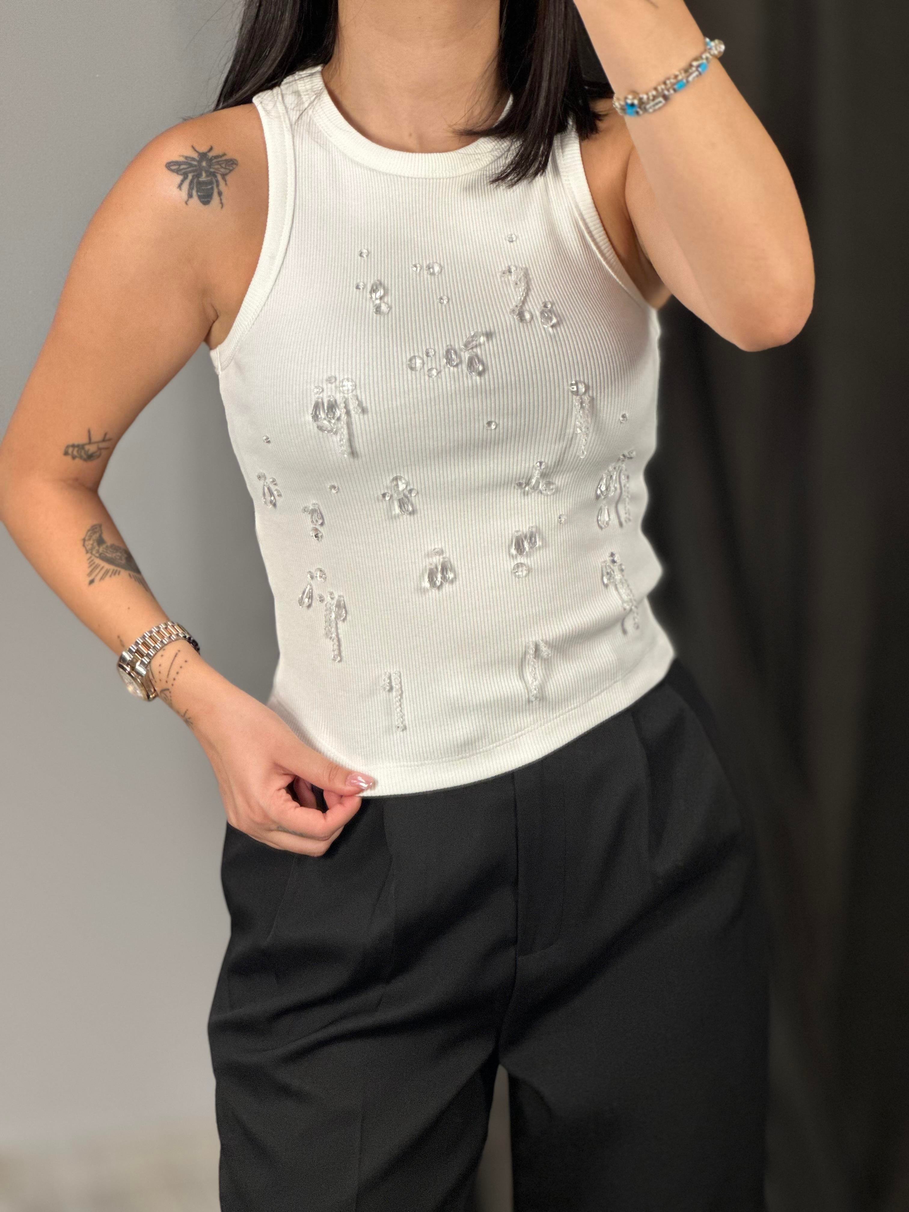 20922 BONCUKLU FITILLI TOP