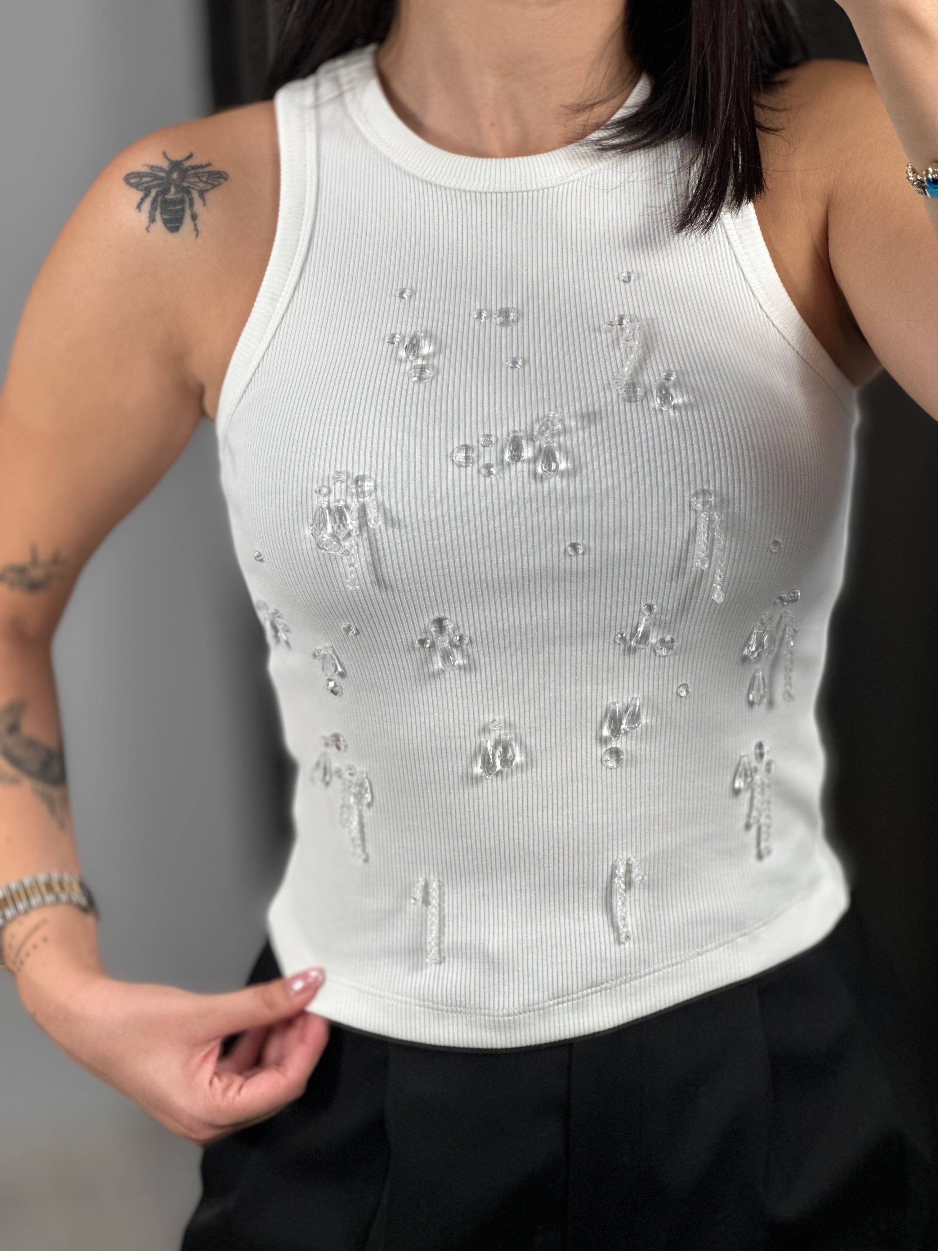 20922 BONCUKLU FITILLI TOP