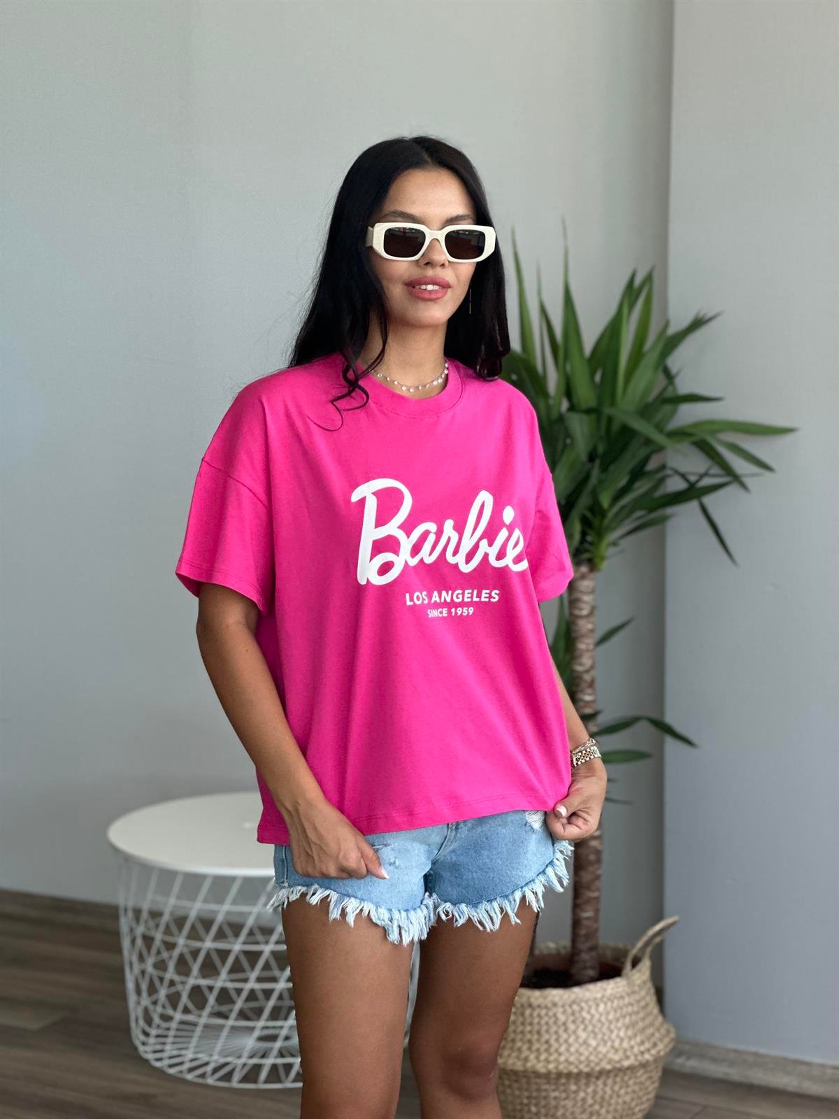 231045 BARBIE YAZILI TSHIRT