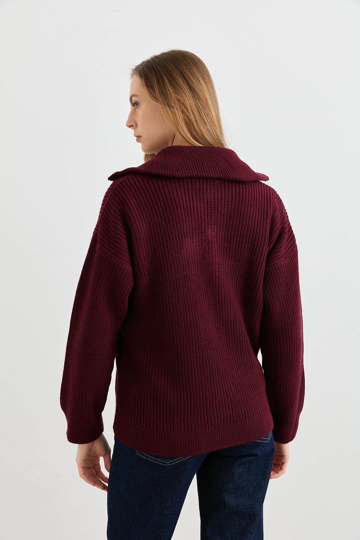 241195 POLO YAKA FERMUARLI KAZAK