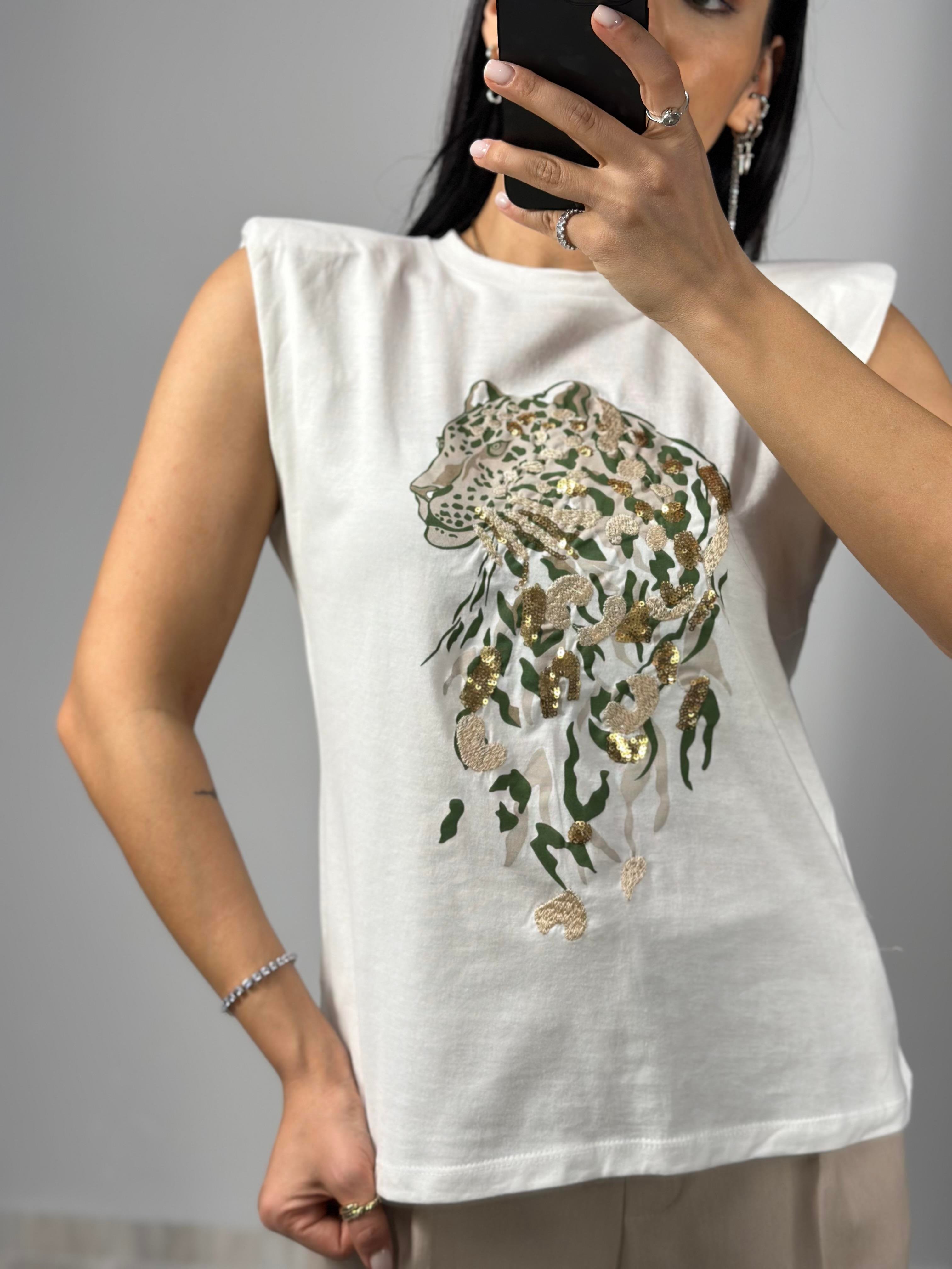 2416154 SIMLI KAPLAN BASKILI TSHIRT