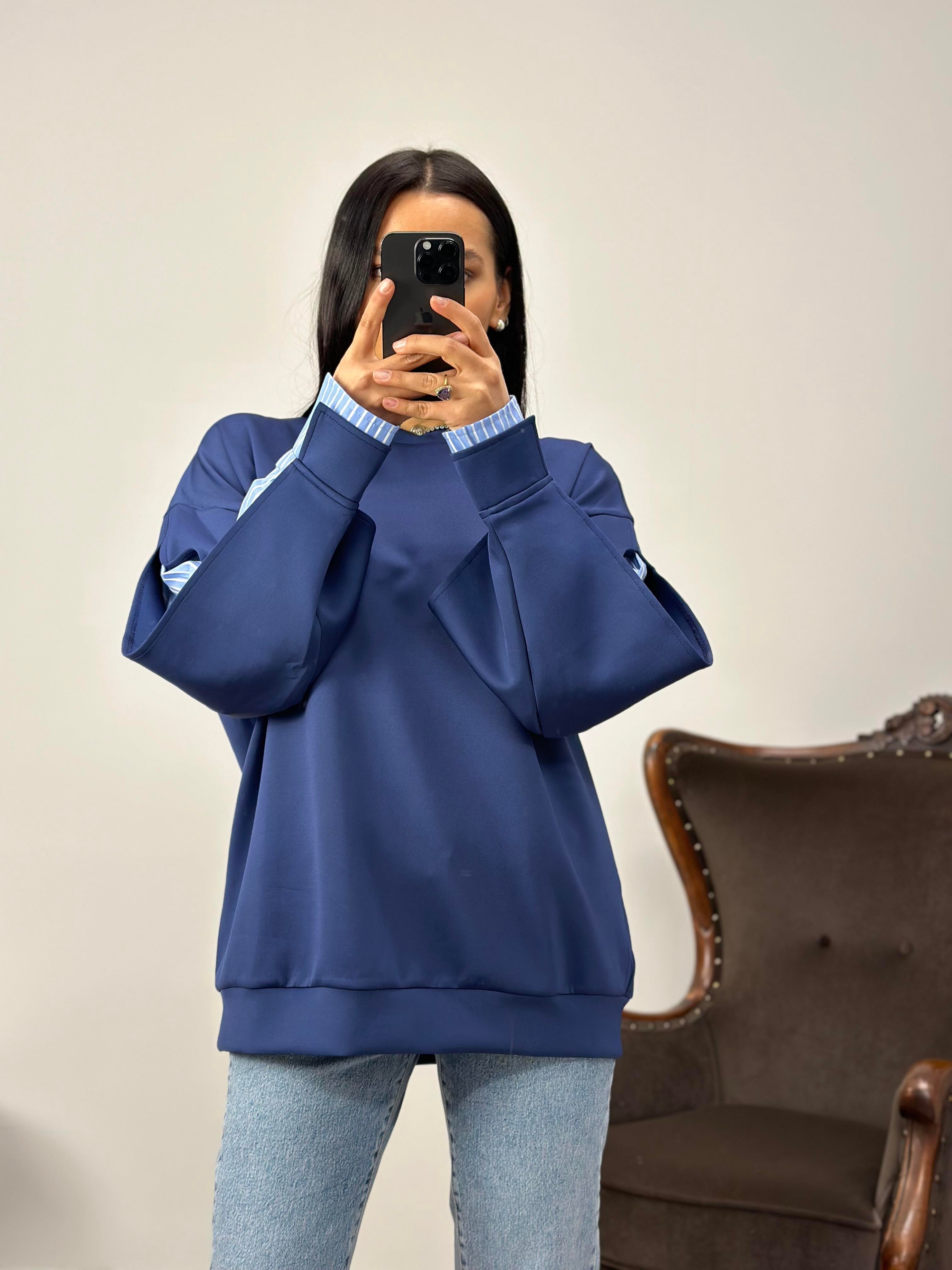 2842 KOLU DETAYLI SWEAT
