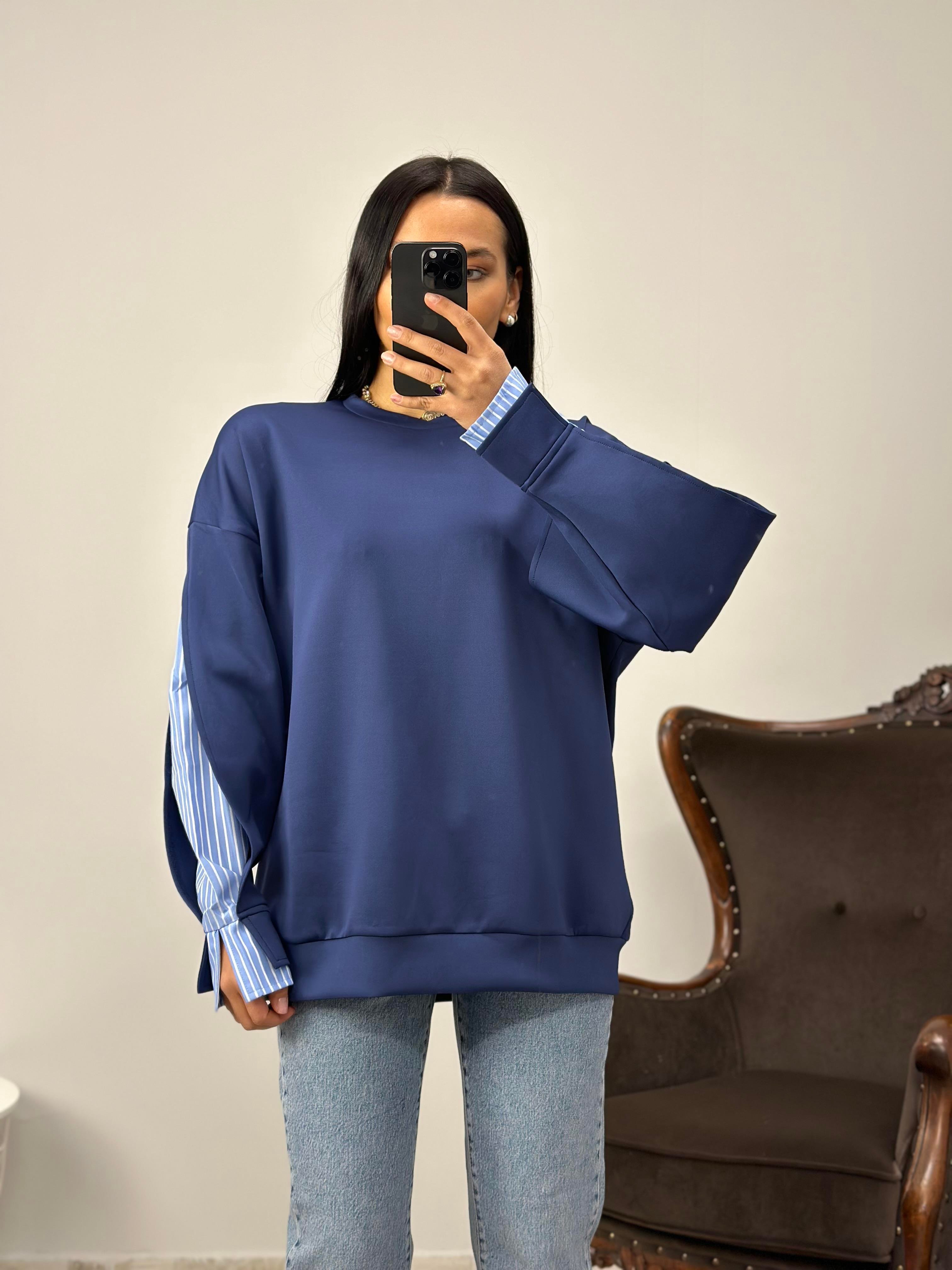 2842 KOLU DETAYLI SWEAT