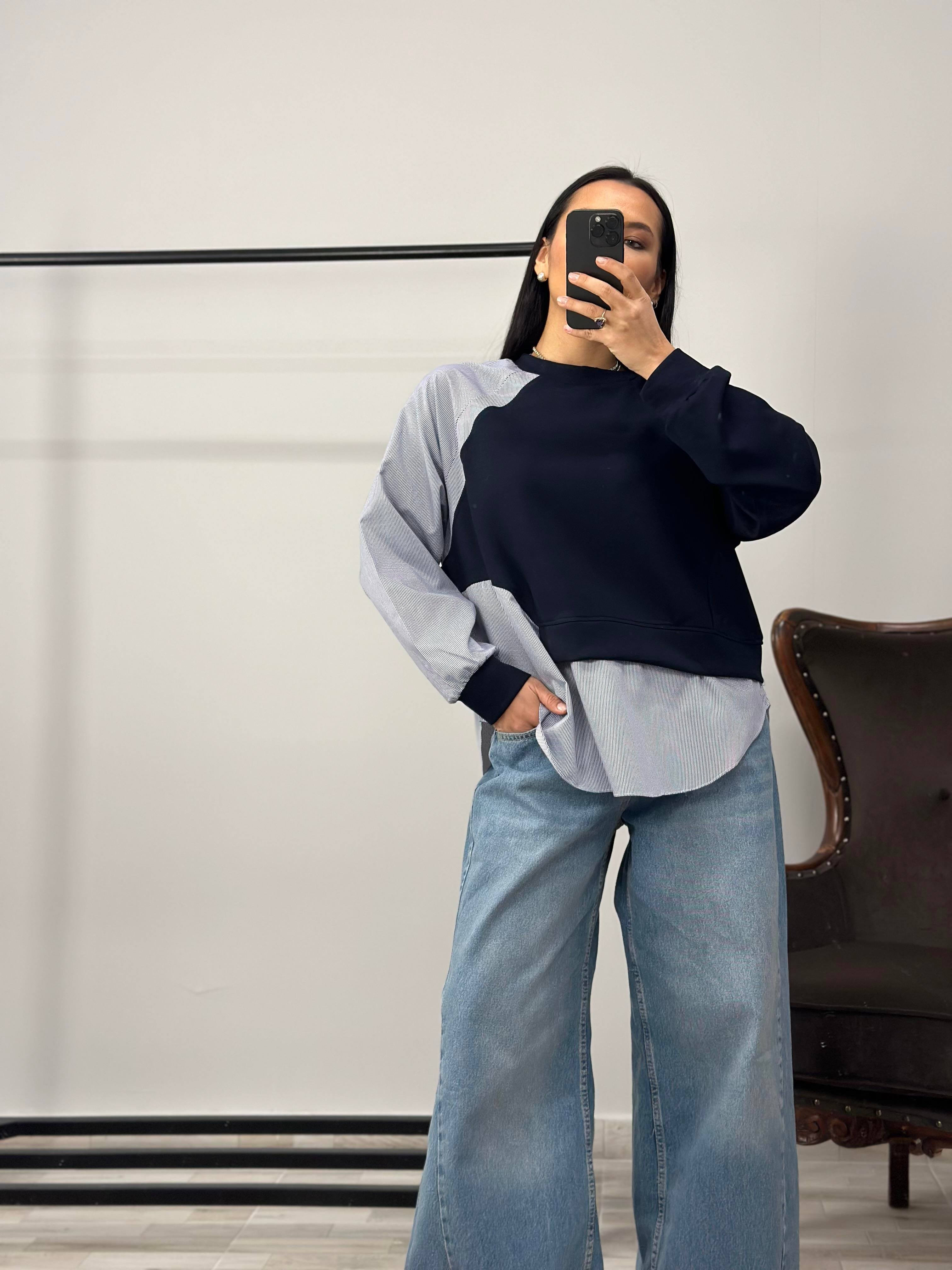 2845 YANI POPLIN SWEAT